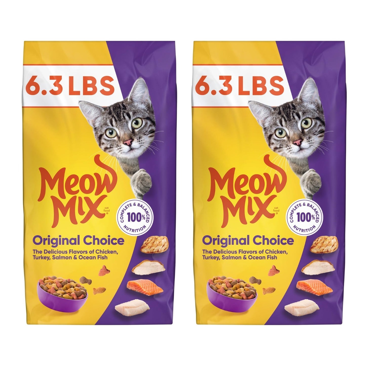 Premium Dry Cat Food, Original Choice, 6.3 lb Bag   2 Pack, Healthy Nutrition1
