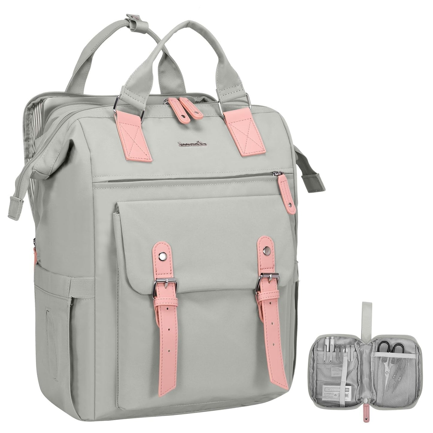 Spacious 17.3" Laptop Backpack, Water Resistant Travel Bag, Anti Theft Daypack f1