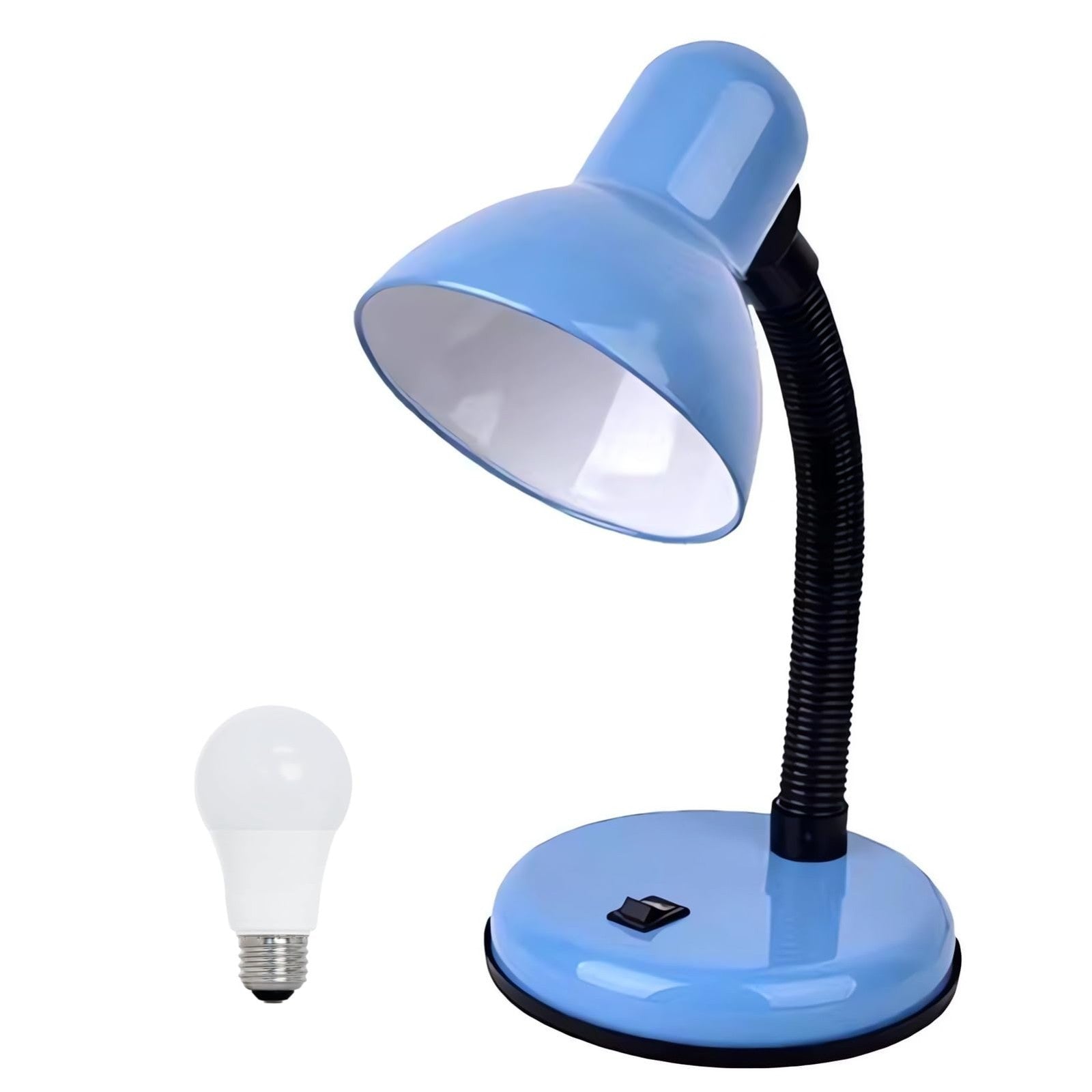 Flexible Gooseneck Desk Lamp with LED Bulb, 6000K Metal Table Lamp for Office &1