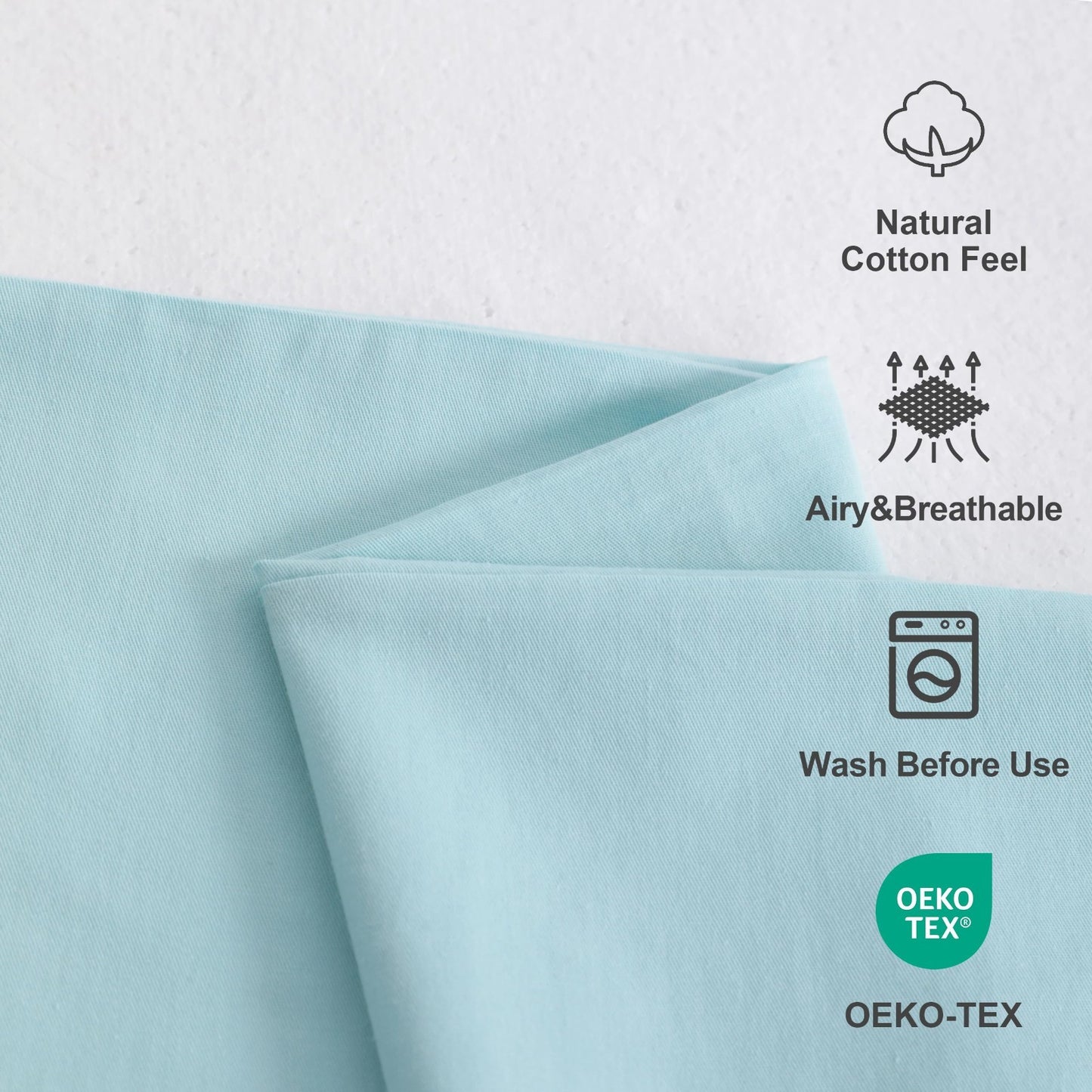 100% Cotton Pillow Cases 2 Pack - Soft, Breathable, Fade Resistant, 20x26 Light3