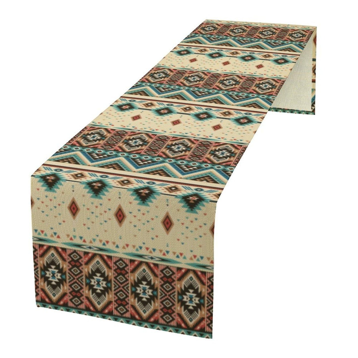Southwest Ethnic Geometric Table Runner 13"x70" for Kitchen, Farmhouse, Holiday8