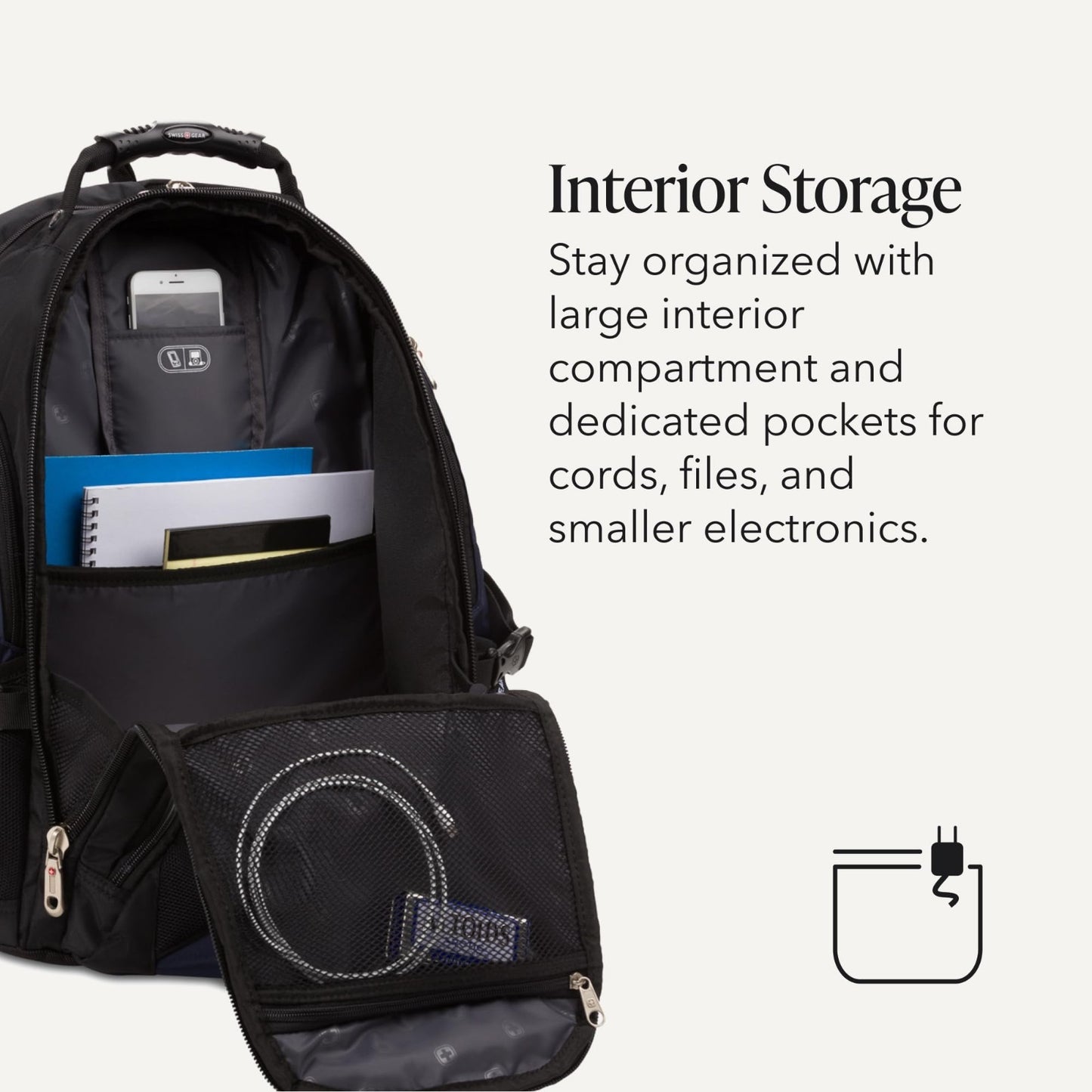 17 Inch TSA Friendly Laptop Backpack, RFID Protection, Tablet Pocket, Black, 31L4
