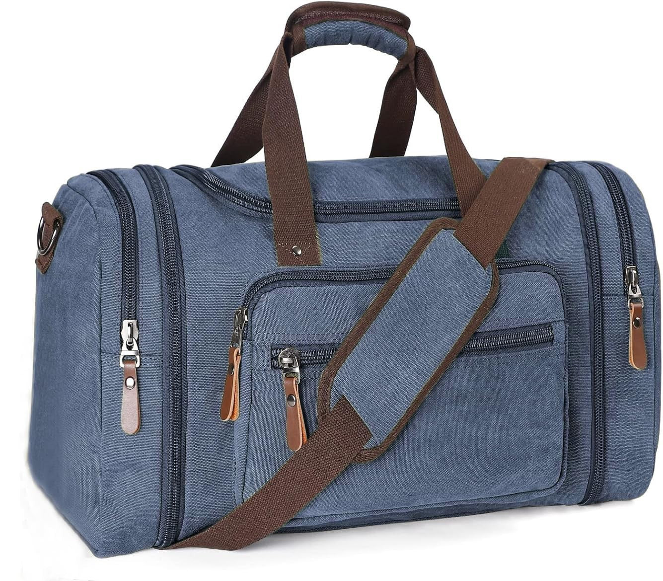 Large Canvas Duffle Bag - Outdoor Shoulder Tote, Overnight Travel Luggage, Weeke1
