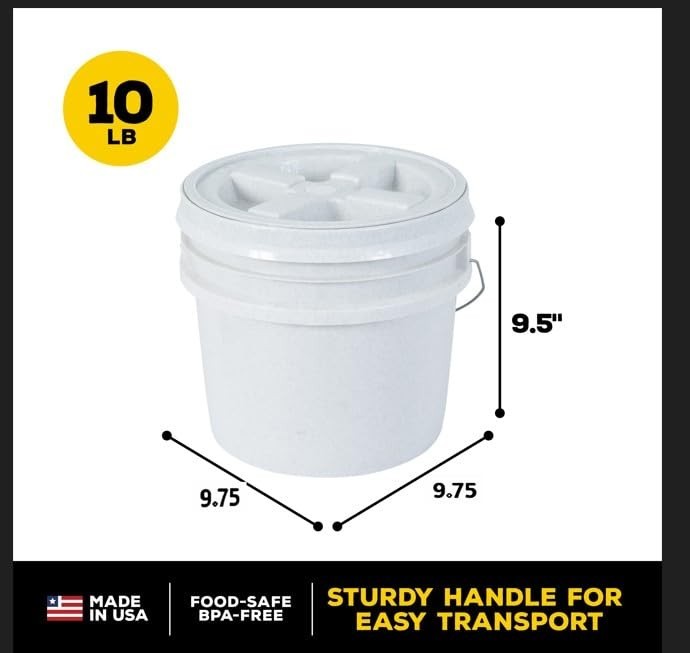 Pet Food Storage Container for Up to 10 lbs, Airtight Dry Dog Food Bin, USA Made2