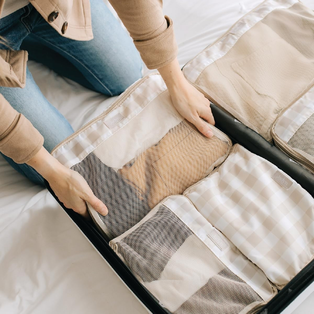 6-Piece Packing Cubes Set for Travel - Large Organizer for Suitcase & Luggage, B4