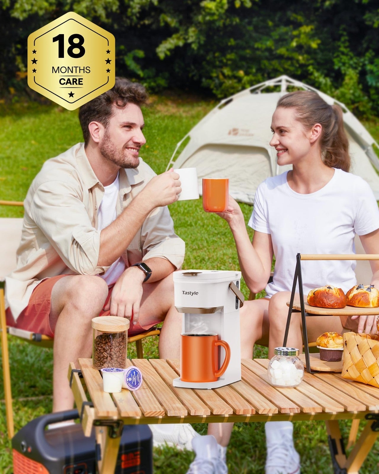 Compact Single Serve Coffee Maker for K-Cups & Grounds, Portable Mini Brewer, 6-2
