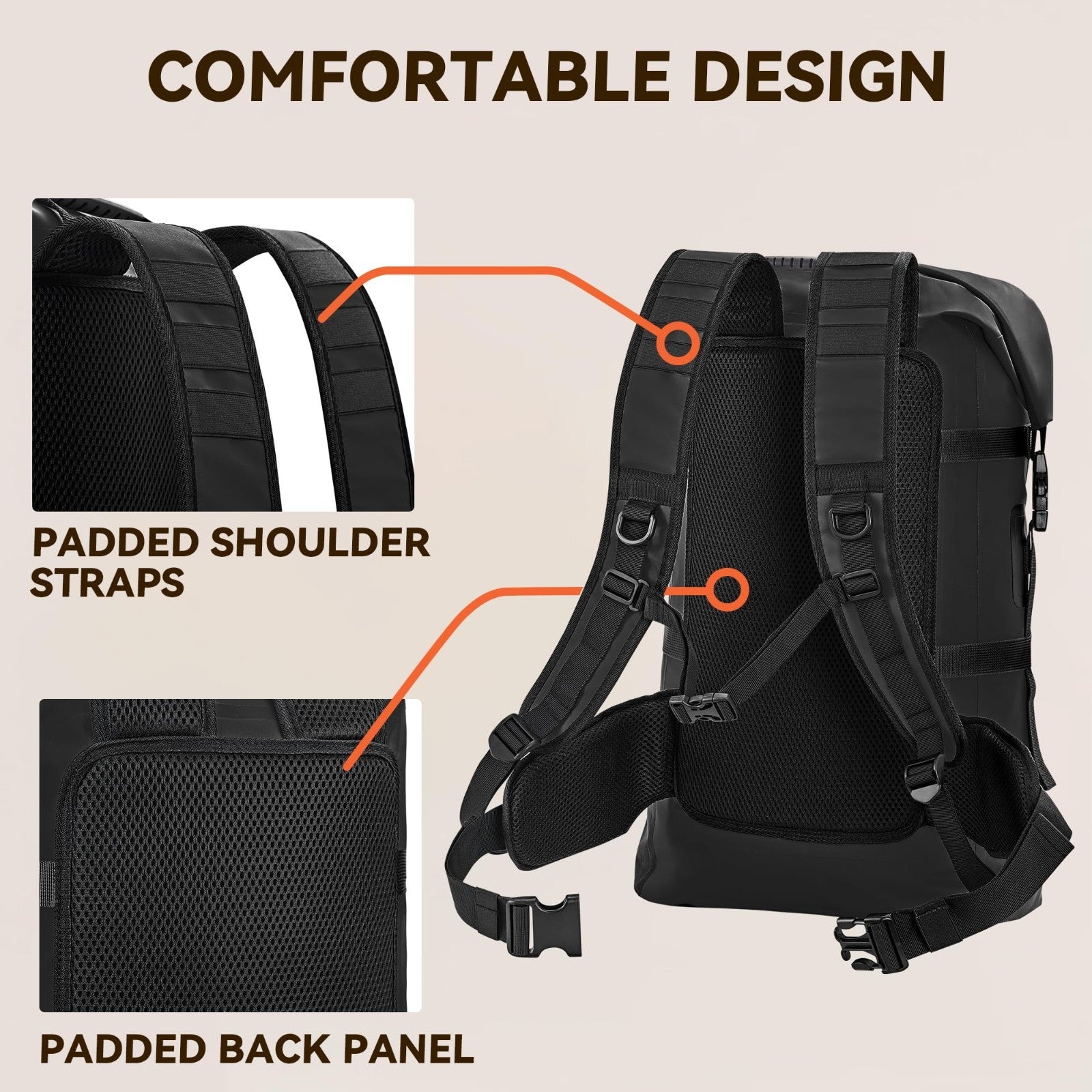 Waterproof 40L Dry Bag Backpack for Hiking, Kayaking, Travel & Camping Gear5