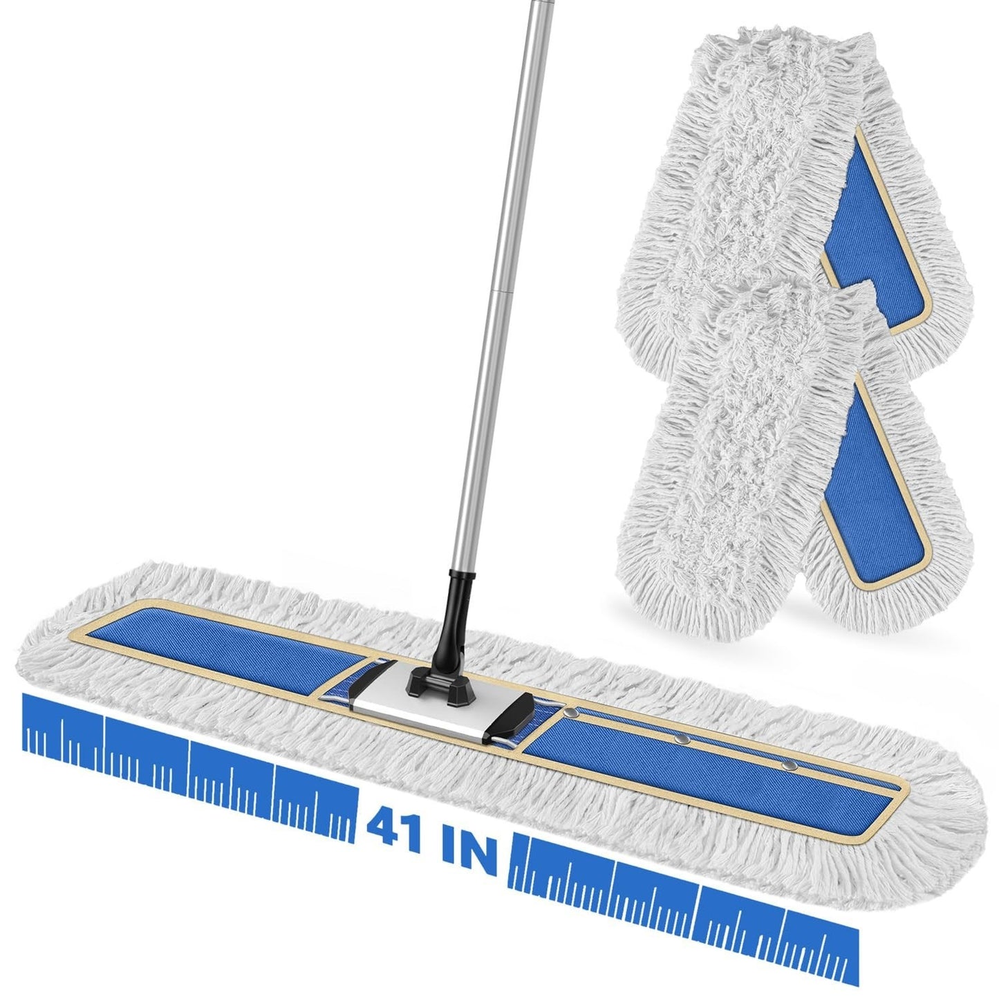 41" Commercial Dust Mop - Heavy-Duty Dry Broom for Hardwood Floor Cleaning1