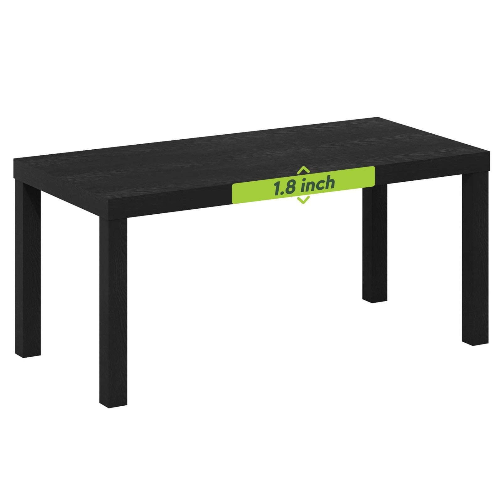 Modern Rectangle Coffee Table - 1.8" Thick Top, Stylish Side Table for Living Ro4