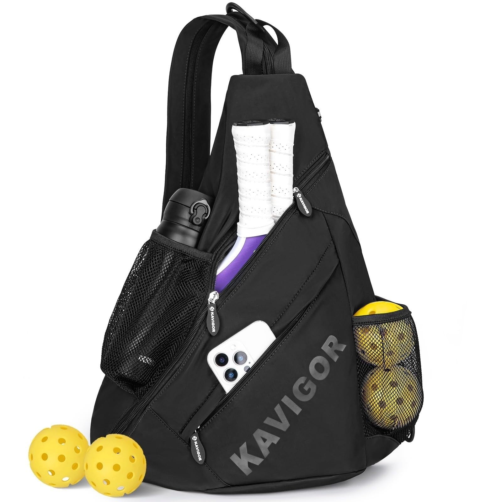 Ultra-Light Pickleball Sling Bag, Convertible Backpack with Wet/Dry Pocket, Fits1