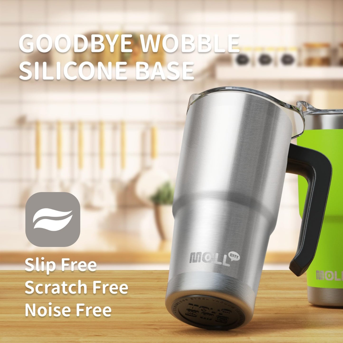 16 oz Insulated Stainless Steel Tumbler with Handle, Double Wall Travel Mug, Lid4