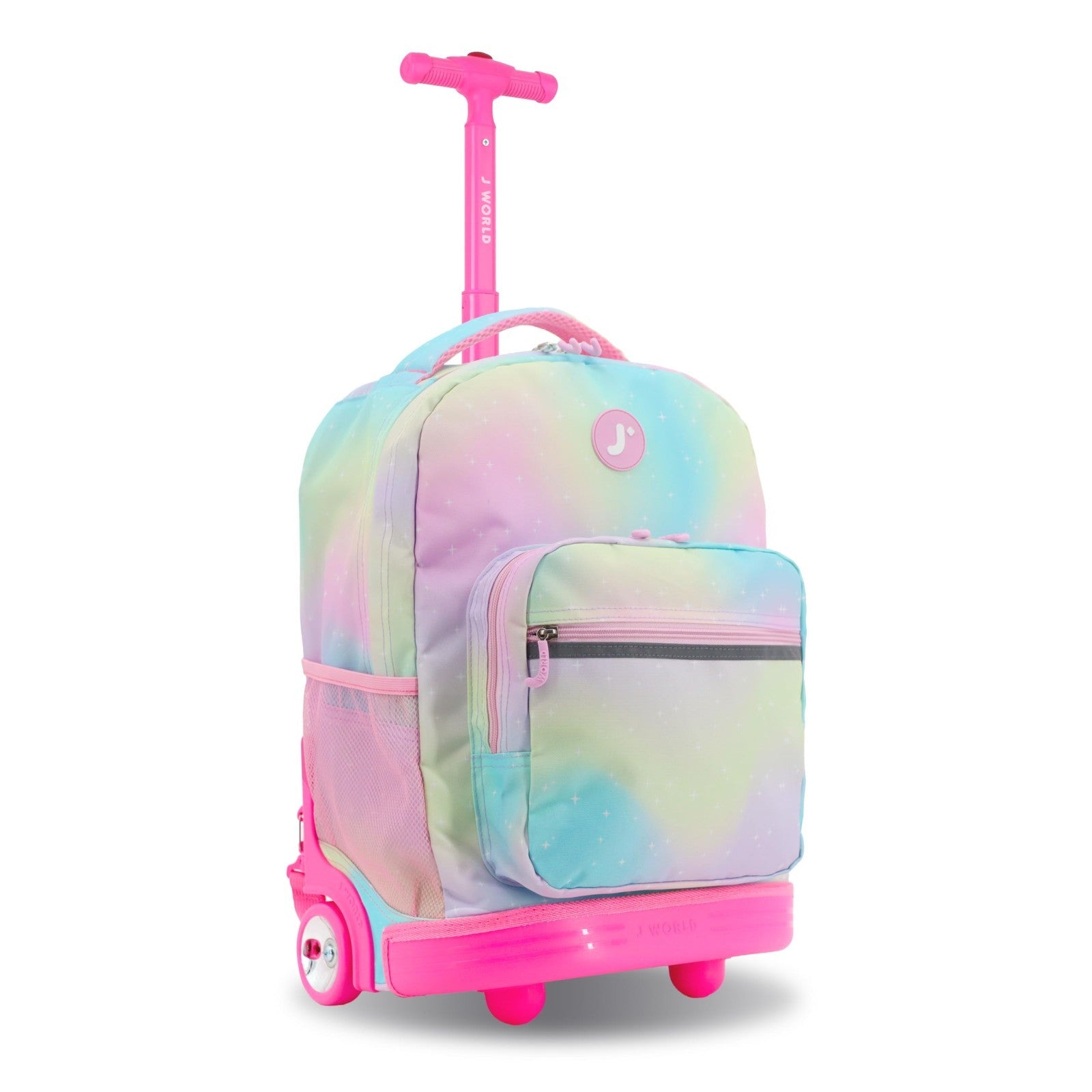 Kids Rolling Backpack with Wheels, 18" School Bookbag for Girls & Boys, Aurora D1