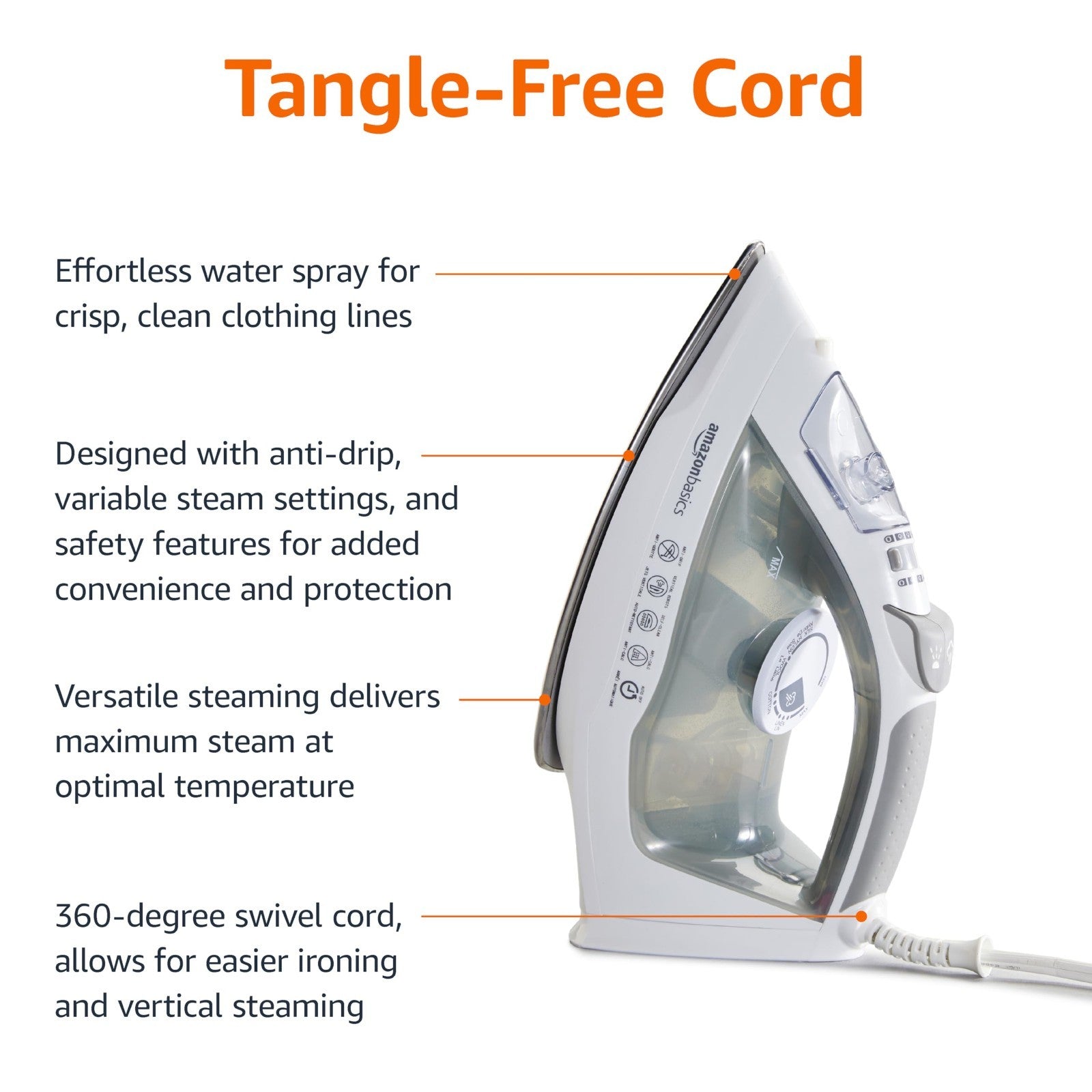 1700W Handheld Steam Iron & Garment Steamer - Auto Shut-Off, Anti-Drip, Wrinkle5
