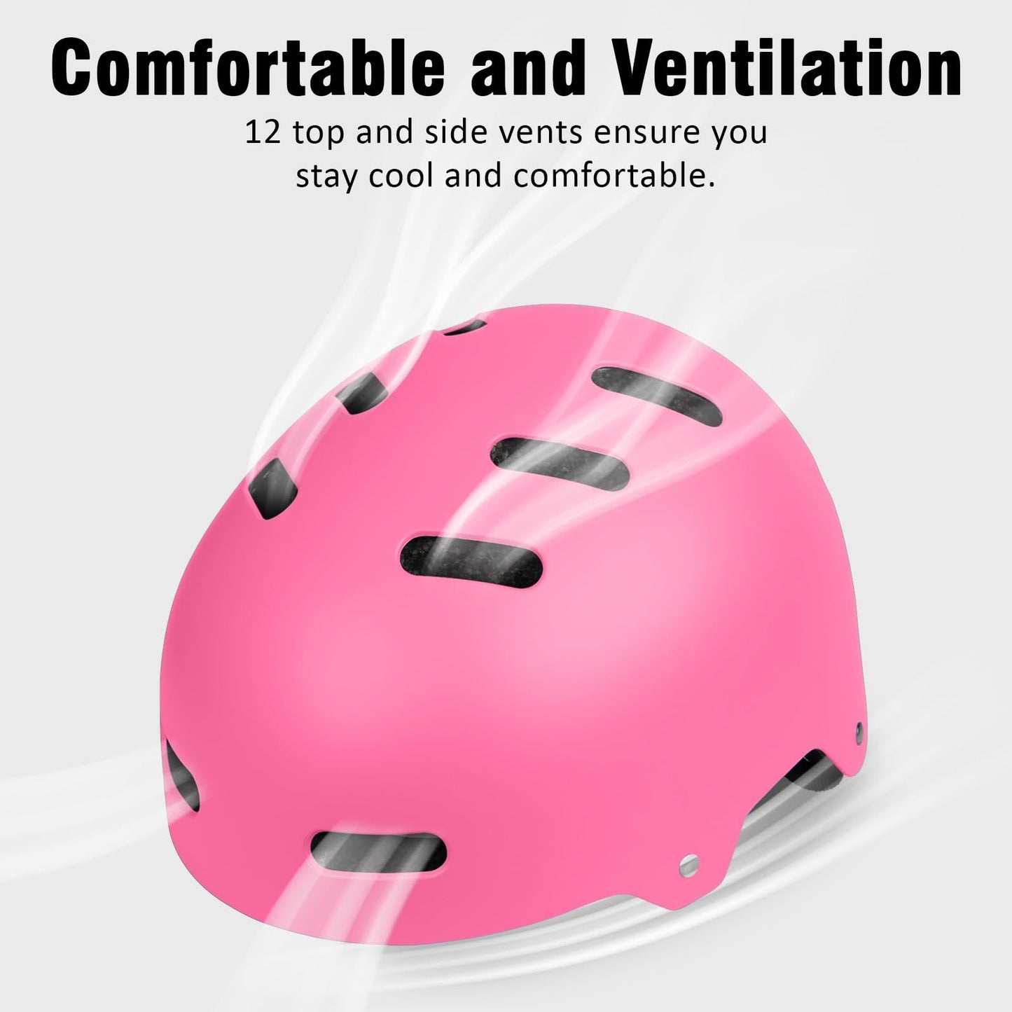 Multi-Sport Helmet for Skateboard, Bike, Scooter - Adjustable, Lightweight, Vent5