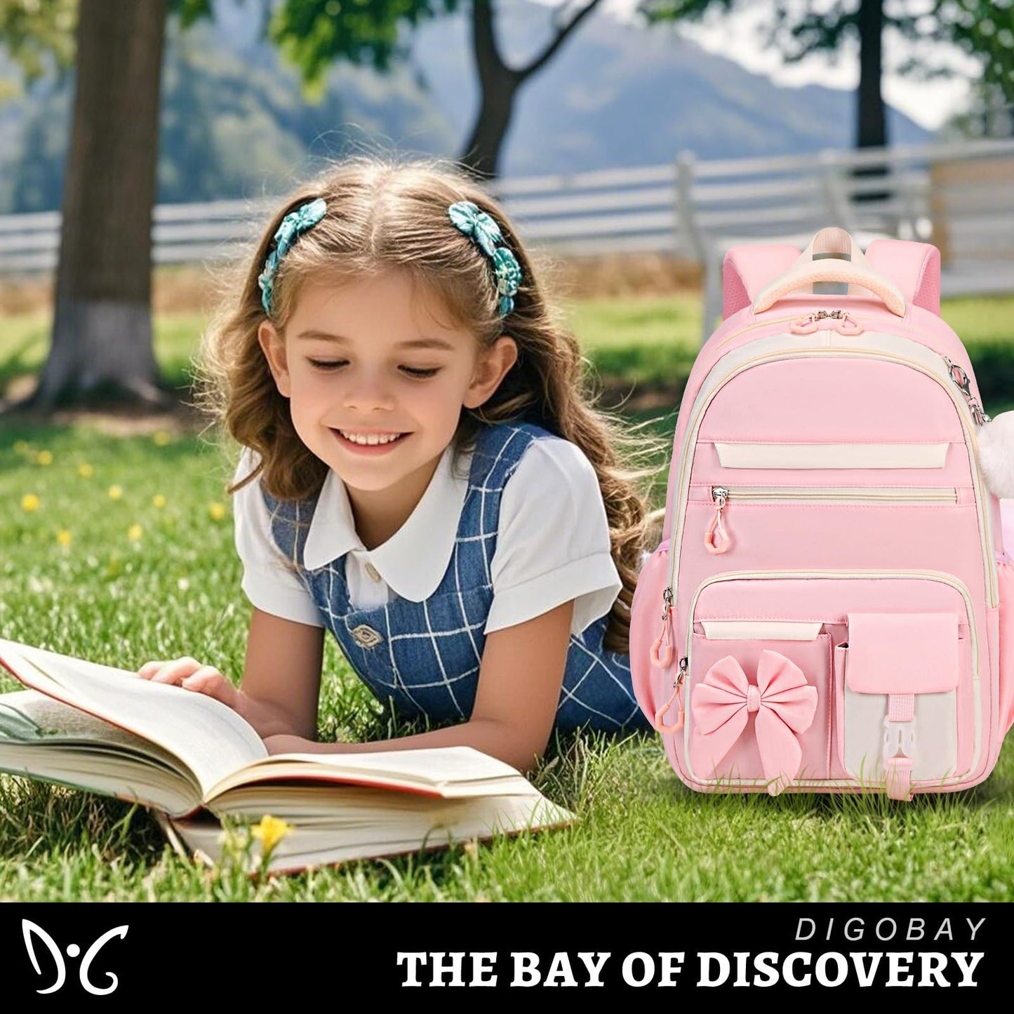 Cute Girls Backpack Set with Lunch Bag & Pencil Case   Stylish School Bag for Ki2