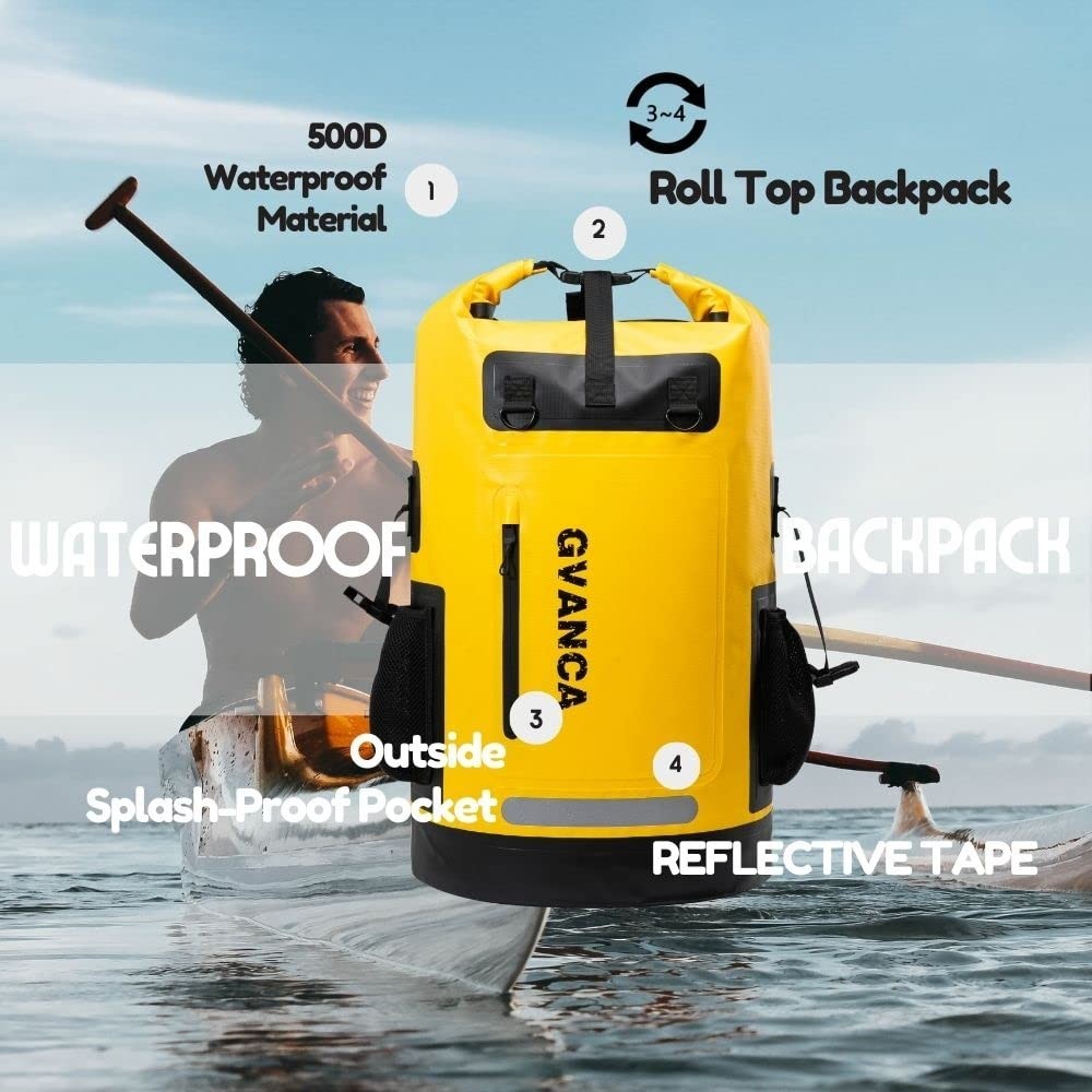 35L Waterproof Dry Bag Backpack for Kayaking, Canoeing, Fishing & Camping2