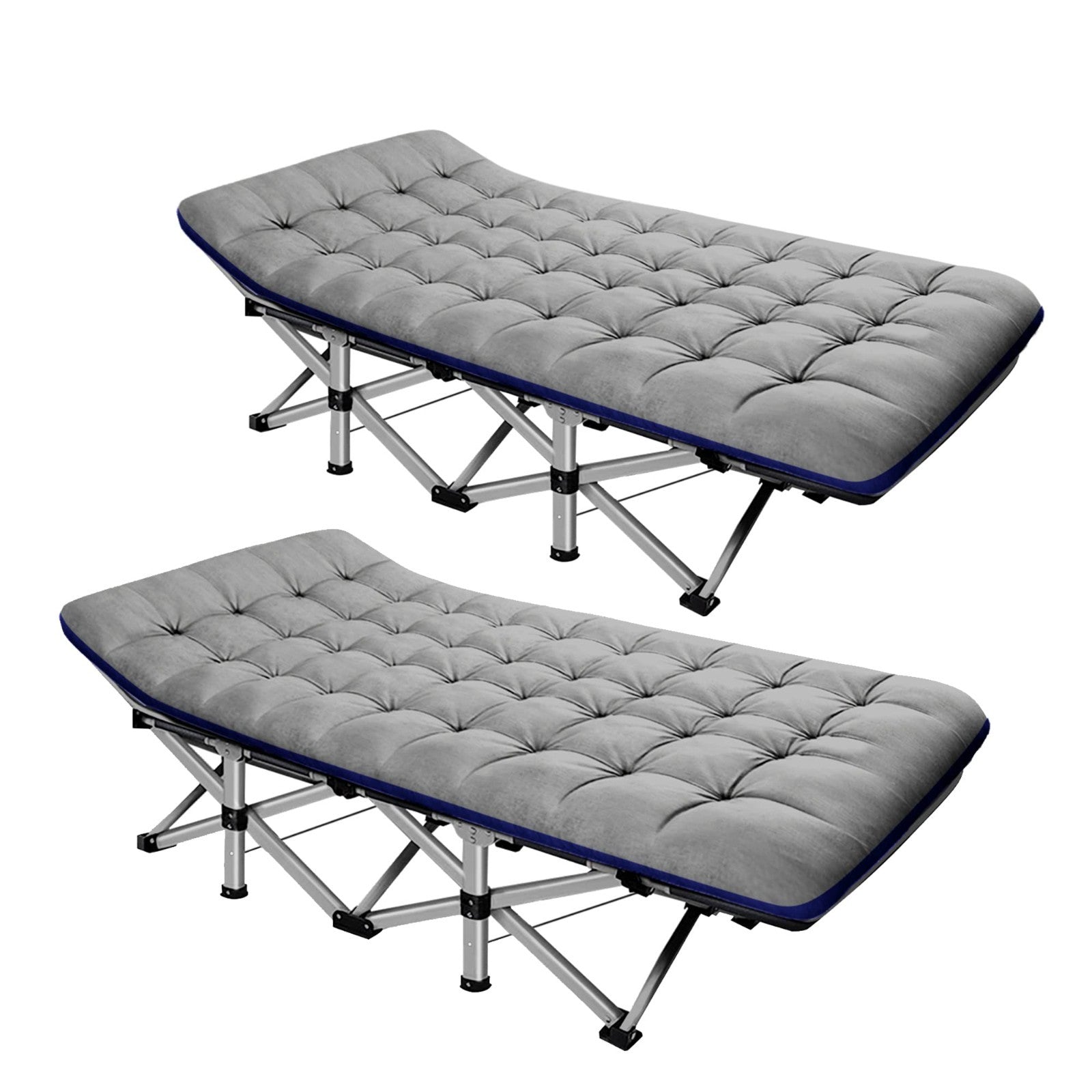 Folding Camping Cot for Adults   28" Wide Heavy Duty Bed, 800 lbs Capacity, 2 Pa1