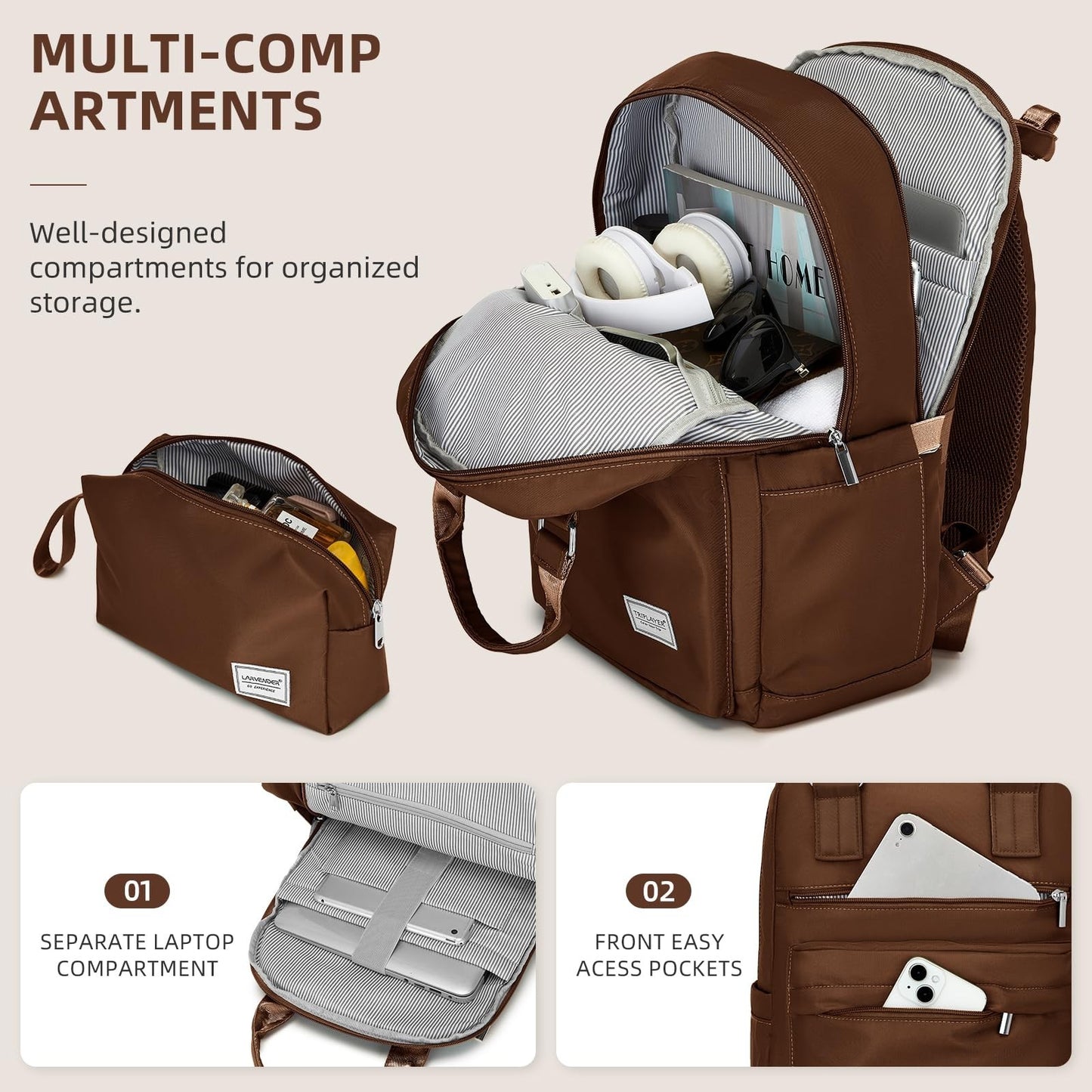 Expandable 3-Piece Carry-On Luggage Set | Airline Approved, 360° Spinner Wheels,4