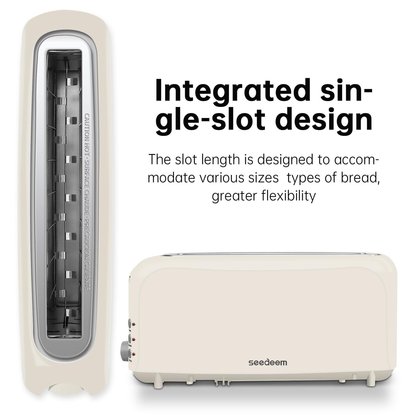2-Slice Slim Toaster with Long Slot for Bagels & Artisan Bread, 6 Shade Settings3