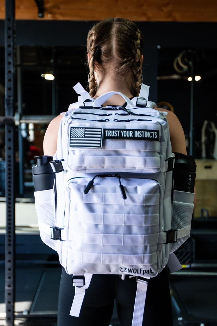 Durable 35L Waterproof Gym Backpack, MOLLE Webbing, Laptop Pocket, Athletic Gear8