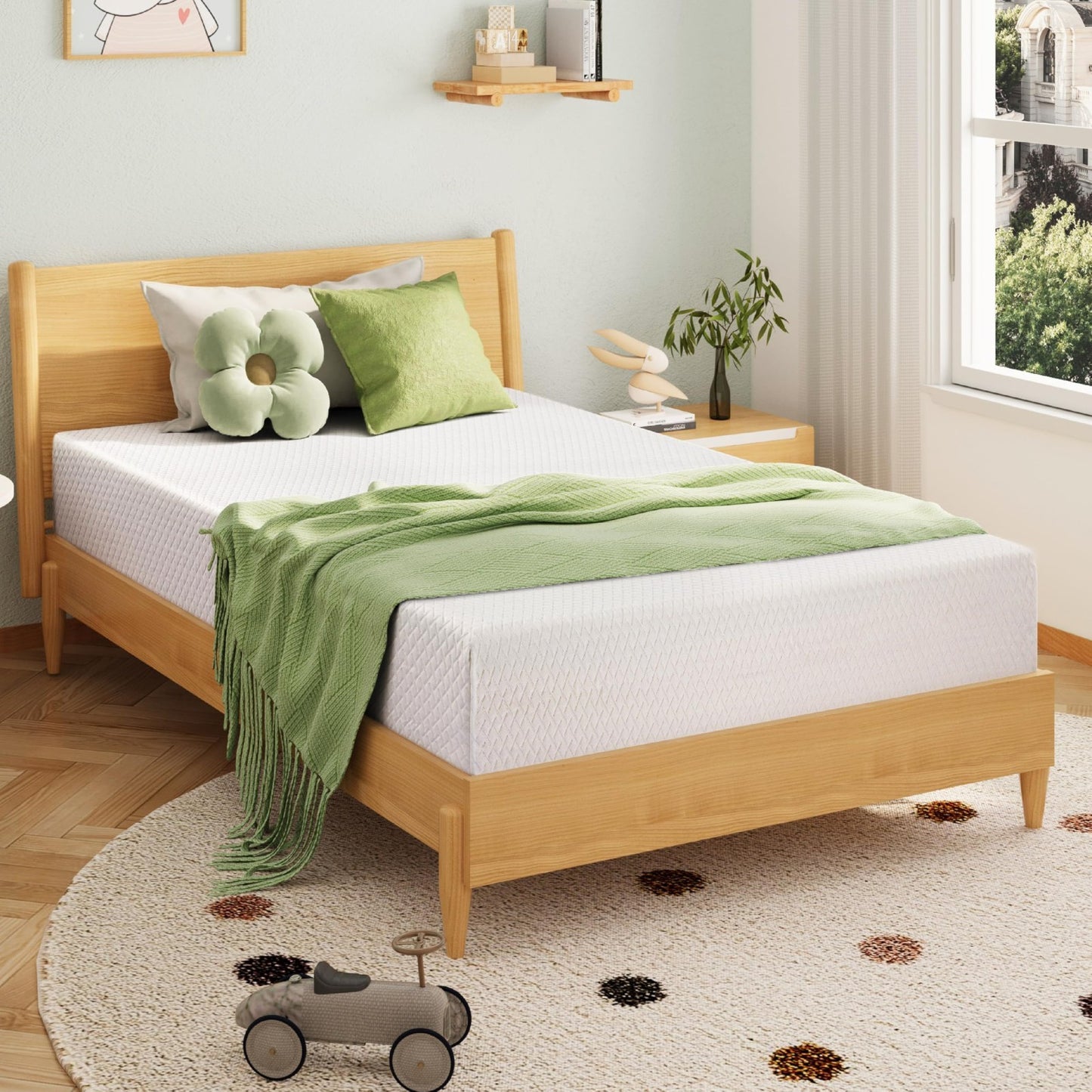 5" Twin Mattress for Kids   Green Tea Memory Foam, Medium Firm, Cooling Gel, Cer1