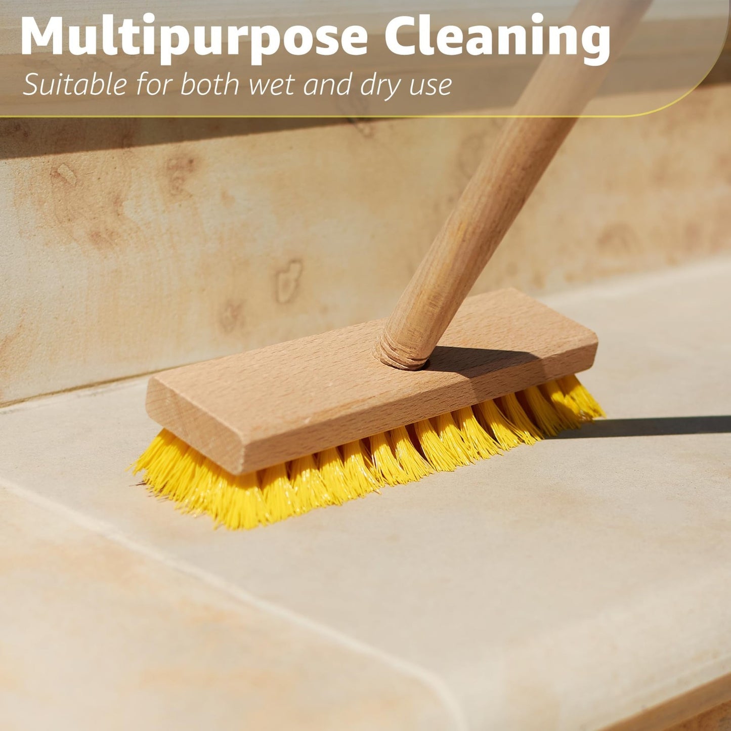 Heavy Duty Deck Scrub Brush Head 7.87" - Nylon Bristles for Concrete & Wood Clea6