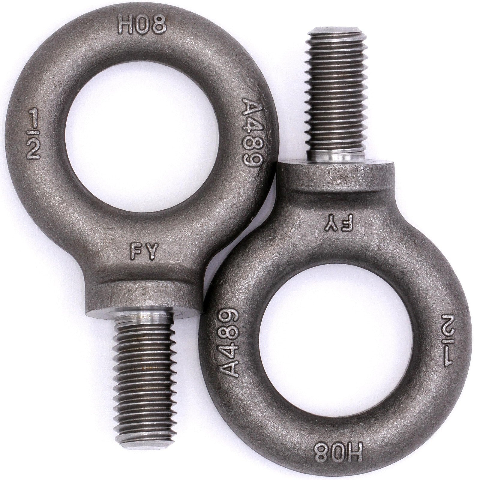 2 Pcs Heavy-Duty Lifting Shoulder Eye Bolts 1/2"-13 X 1 for Secure Rigging1