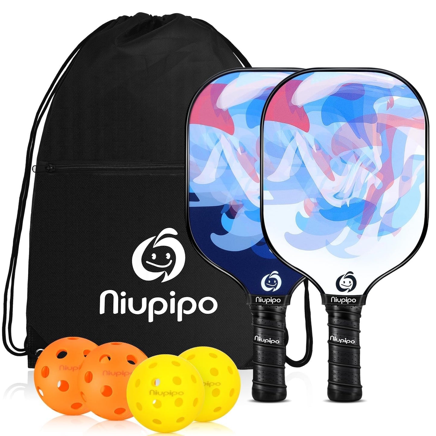 USAPA Approved Pickleball Paddle Set 2 or 4 - Fiberglass, Lightweight, Includes1