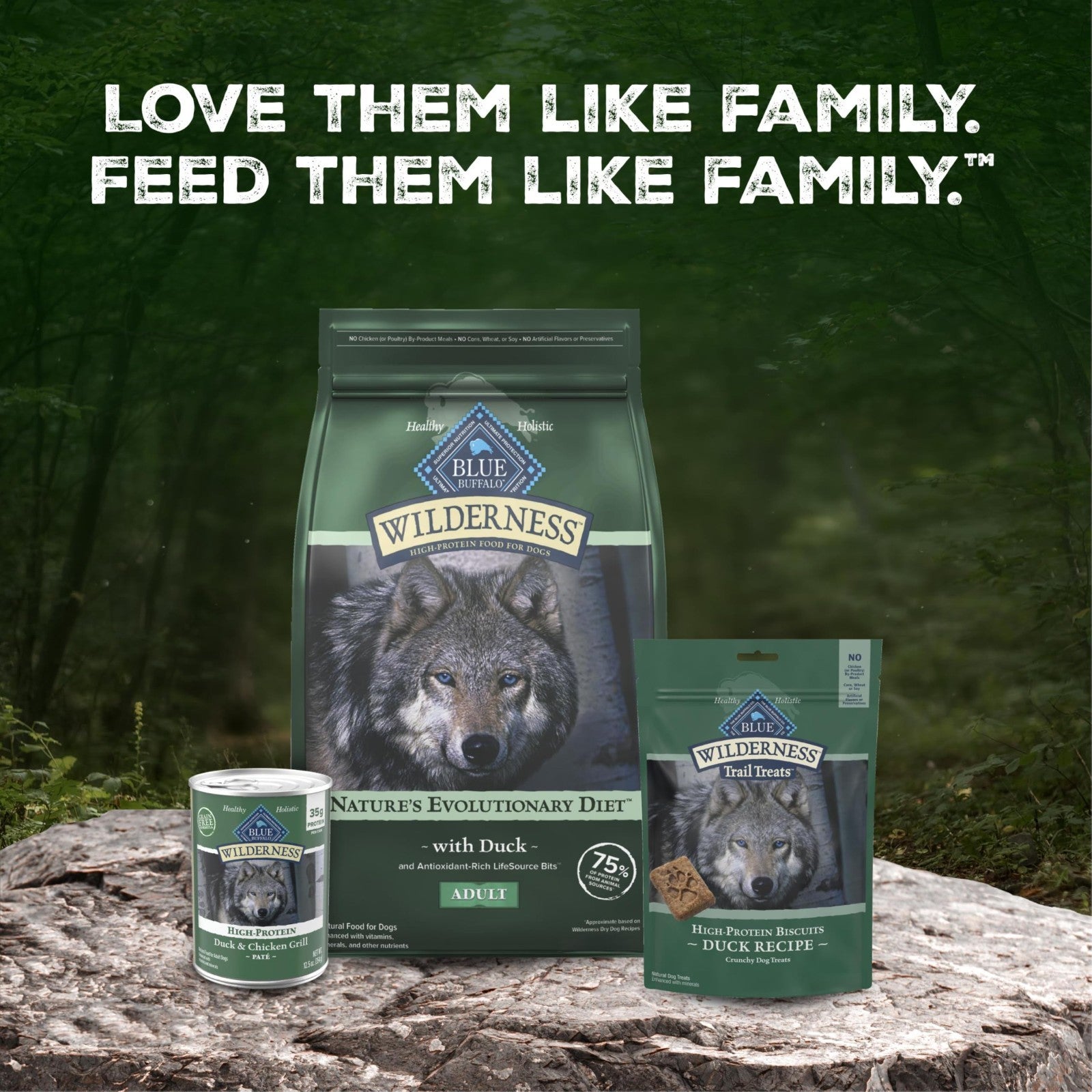 Grain Free Duck & Wholesome Grains Adult Dry Dog Food, 28 lb   High Protein, Nat8