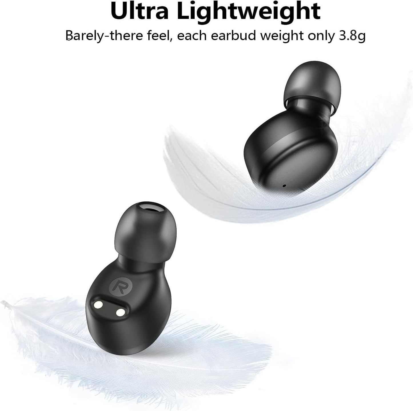 Wireless Earbuds Bluetooth 5.3   Lightweight In Ear Headphones, Premium Sound, B3