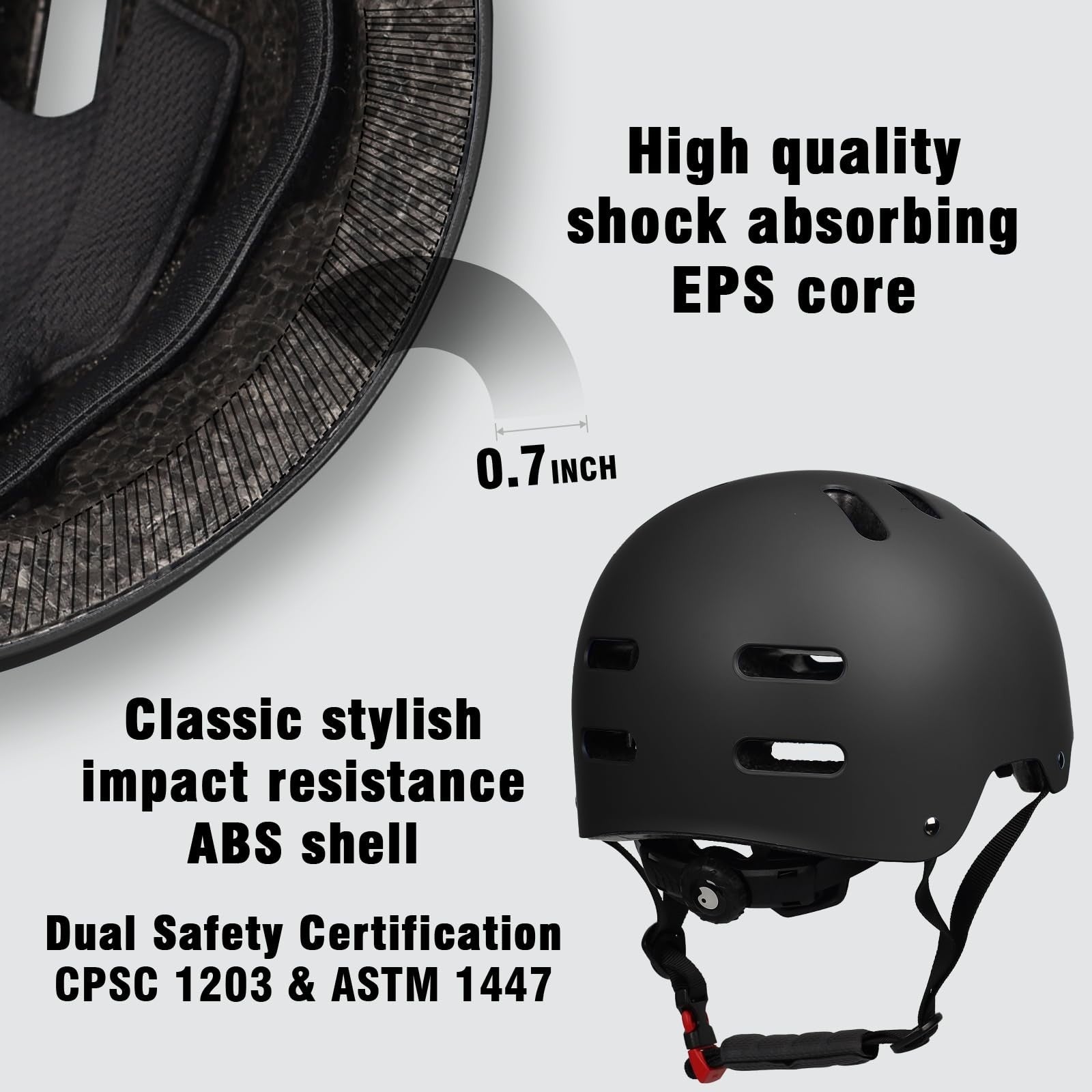 Multi-Sport Helmet for Skateboarding, Biking, Scooter | Adjustable, Lightweight,2