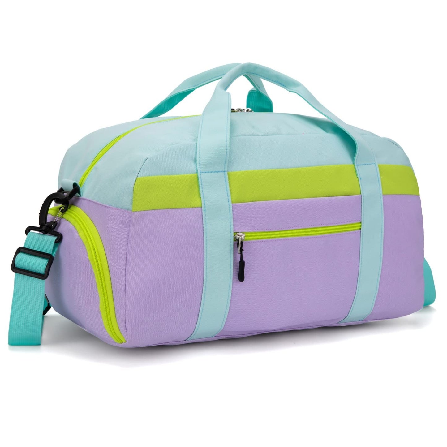 Kids 18" Light Green Duffle Bag for Boys & Girls - Perfect for Weekend, Sports &1