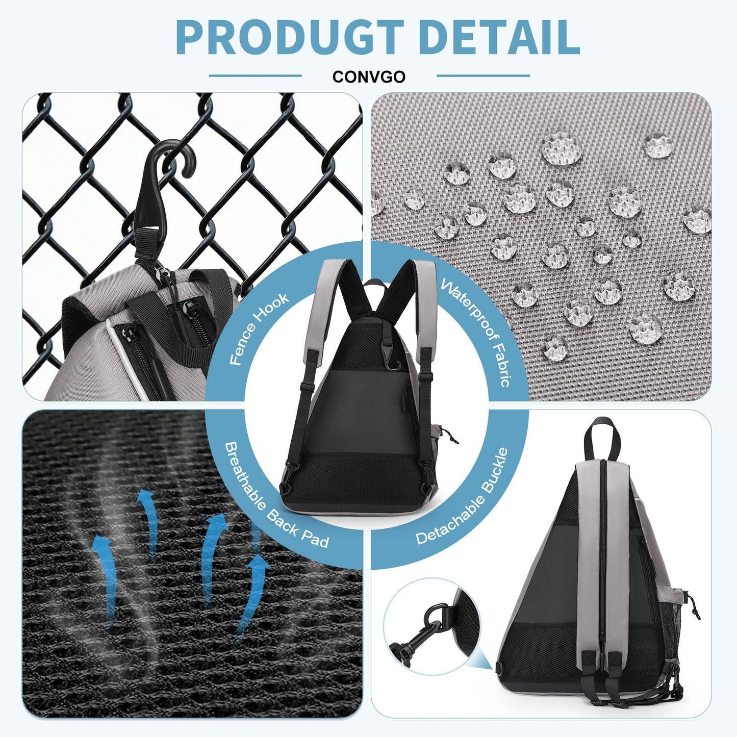Adjustable Pickleball Backpack & Sling Bag - 2-in-1 Sports Bag for Tennis & Pick5