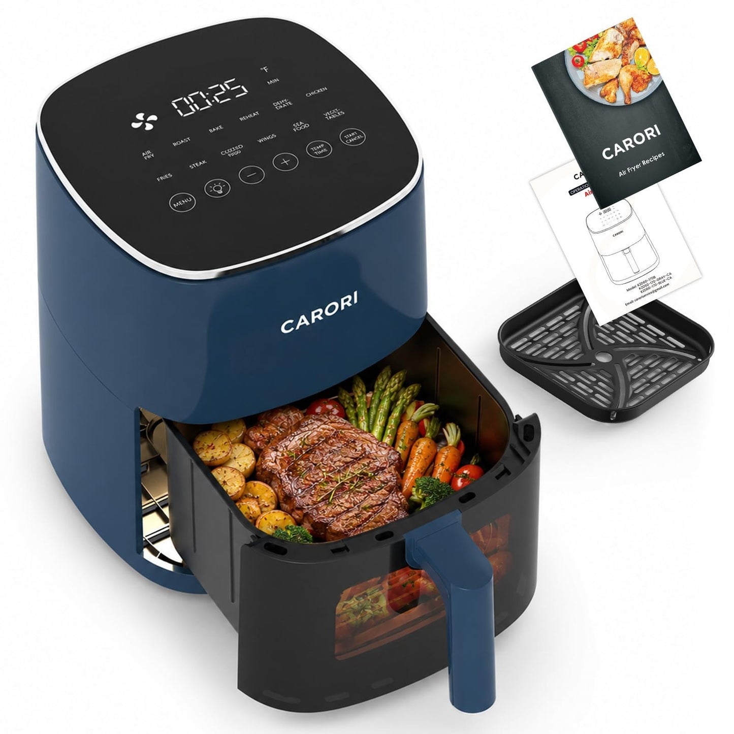 6 Qt Air Fryer with Viewing Window, 12 Cooking Presets, 1700W, Nonstick Basket2