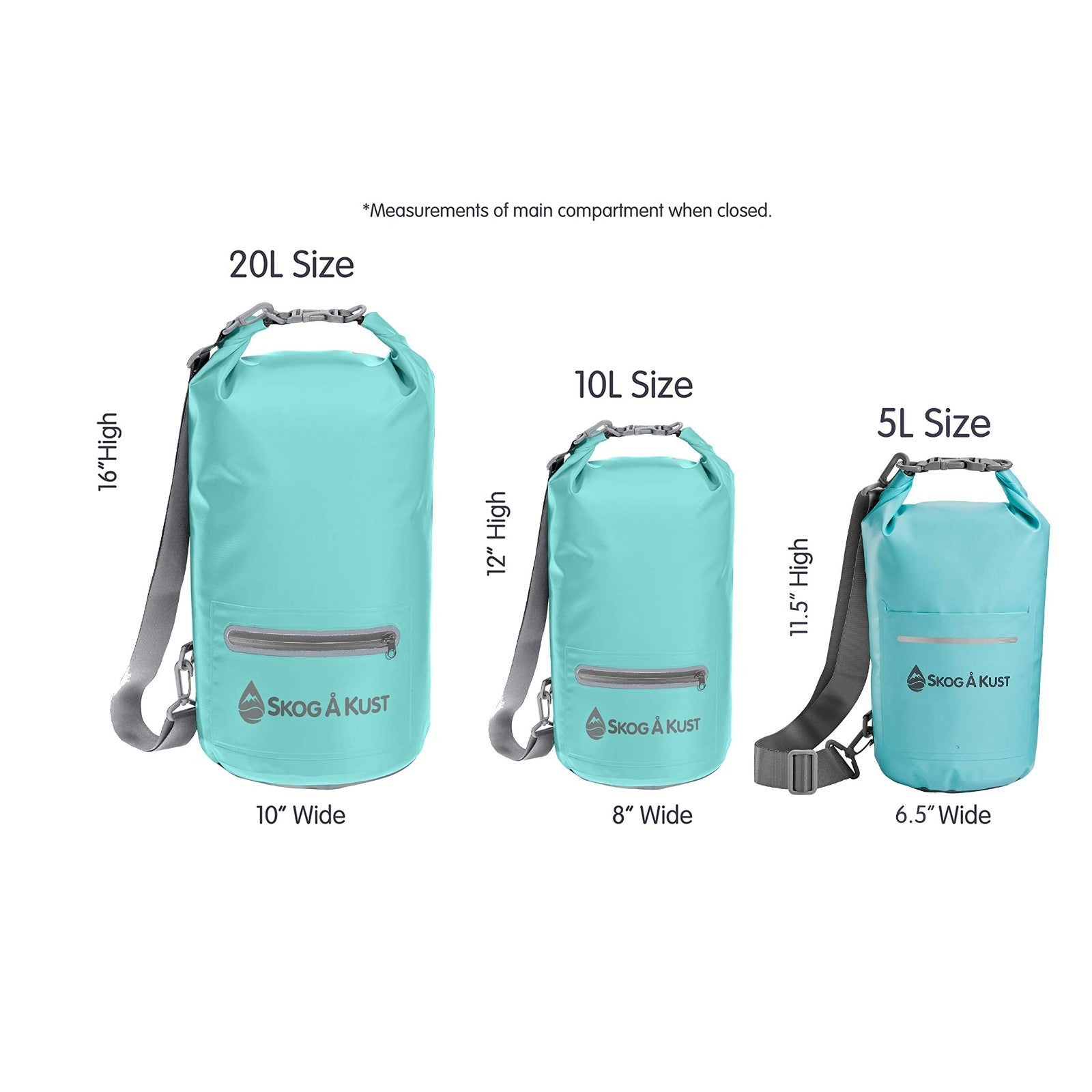 Waterproof Roll Top Dry Bag - 5L, 10L & 20L Sizes for Camping, Hiking, Boating3