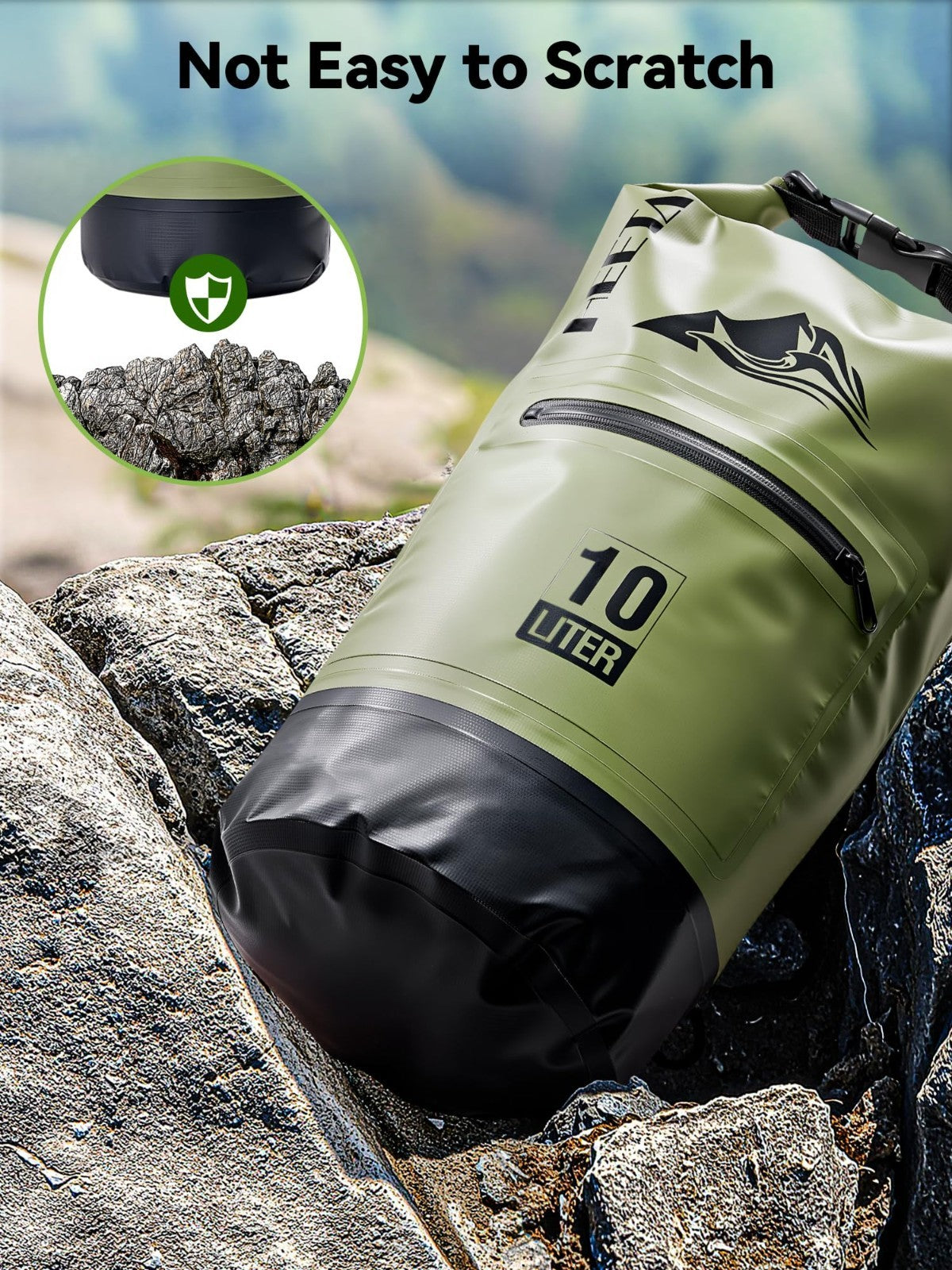 Lightweight Waterproof Dry Bag with Zipper Pocket - 5L/10L/20L/30L/40L for Trave5