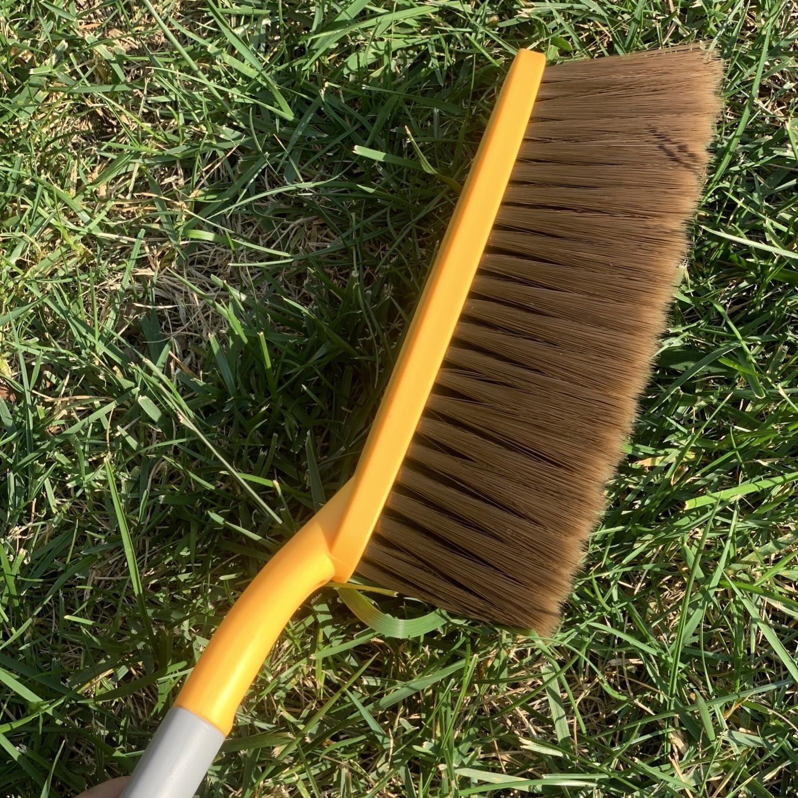 15" Yellow Soft Bristle Hand Broom Brush for Bed, Sofa, Counter & Hair Cleanup2