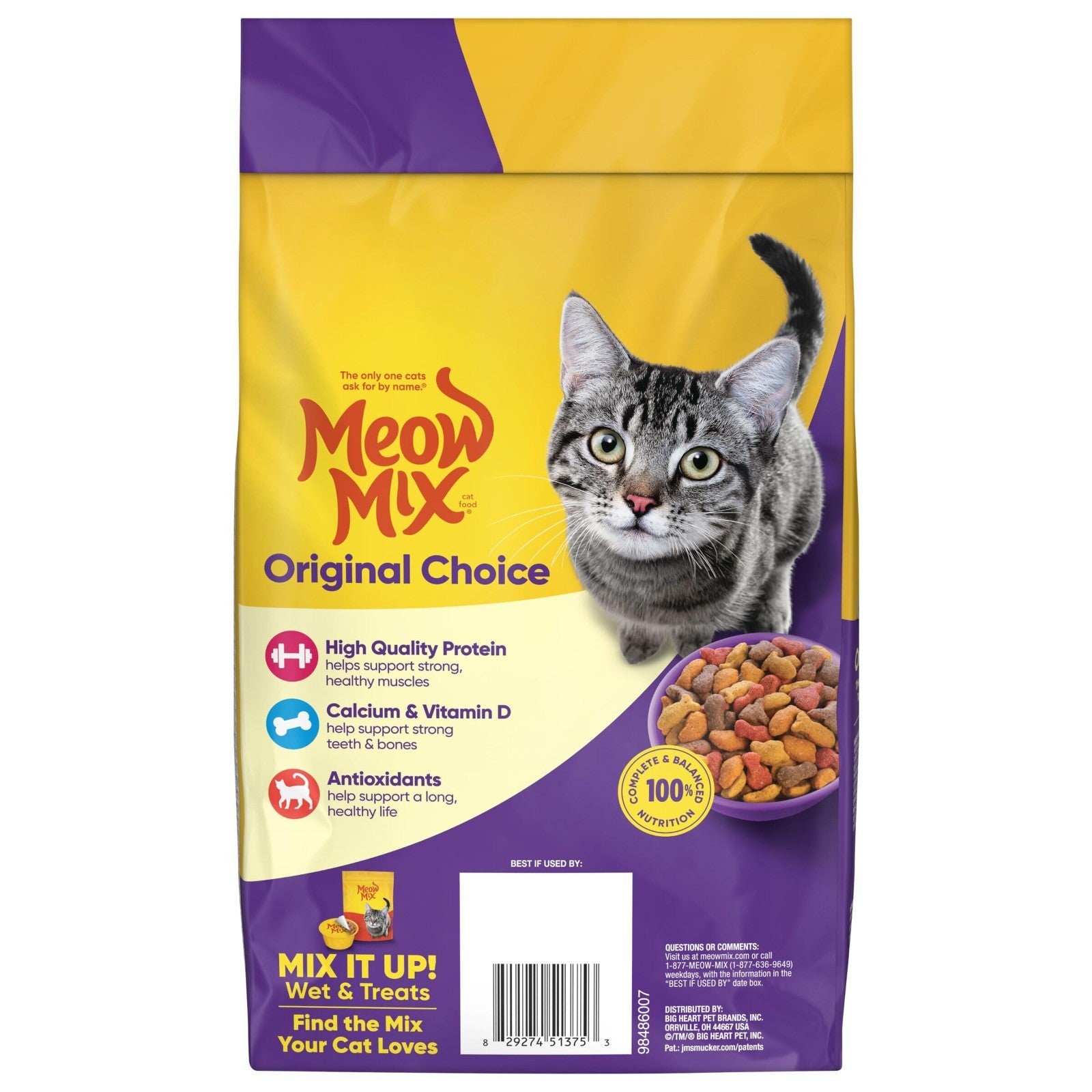 Original Choice Dry Cat Food   3.15 lb Bag, Healthy Nutrition for Cats, Grain Fr8