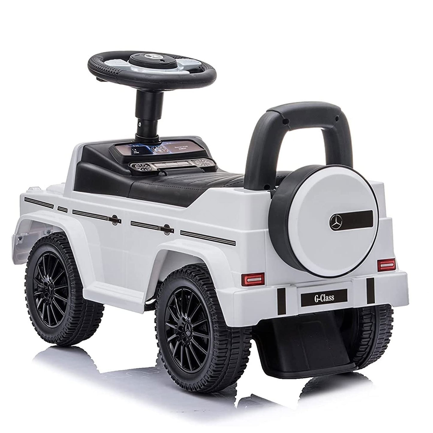 Kids Ride-On Car Stroller Mercedes G-Wagon Push Car with Lights, Horn & Music -7