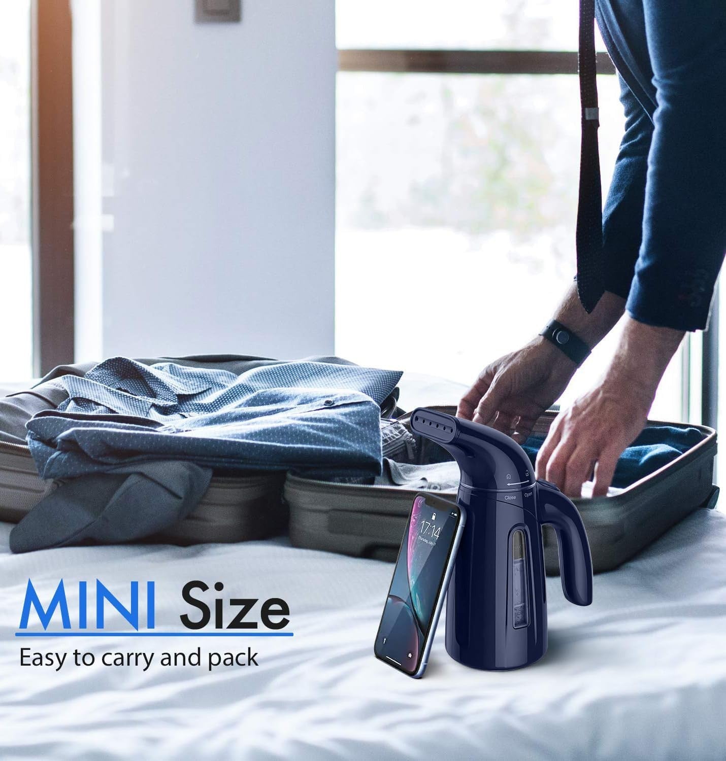 Handheld Clothes Steamer, 700W Portable Travel Steam Iron, 240ml Capacity, Deep2