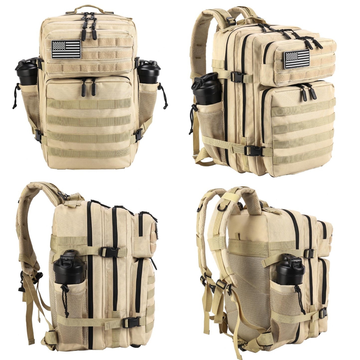 Tactical Military Backpack 45L Assault Pack Rucksack for Men & Women, Molle Syst3
