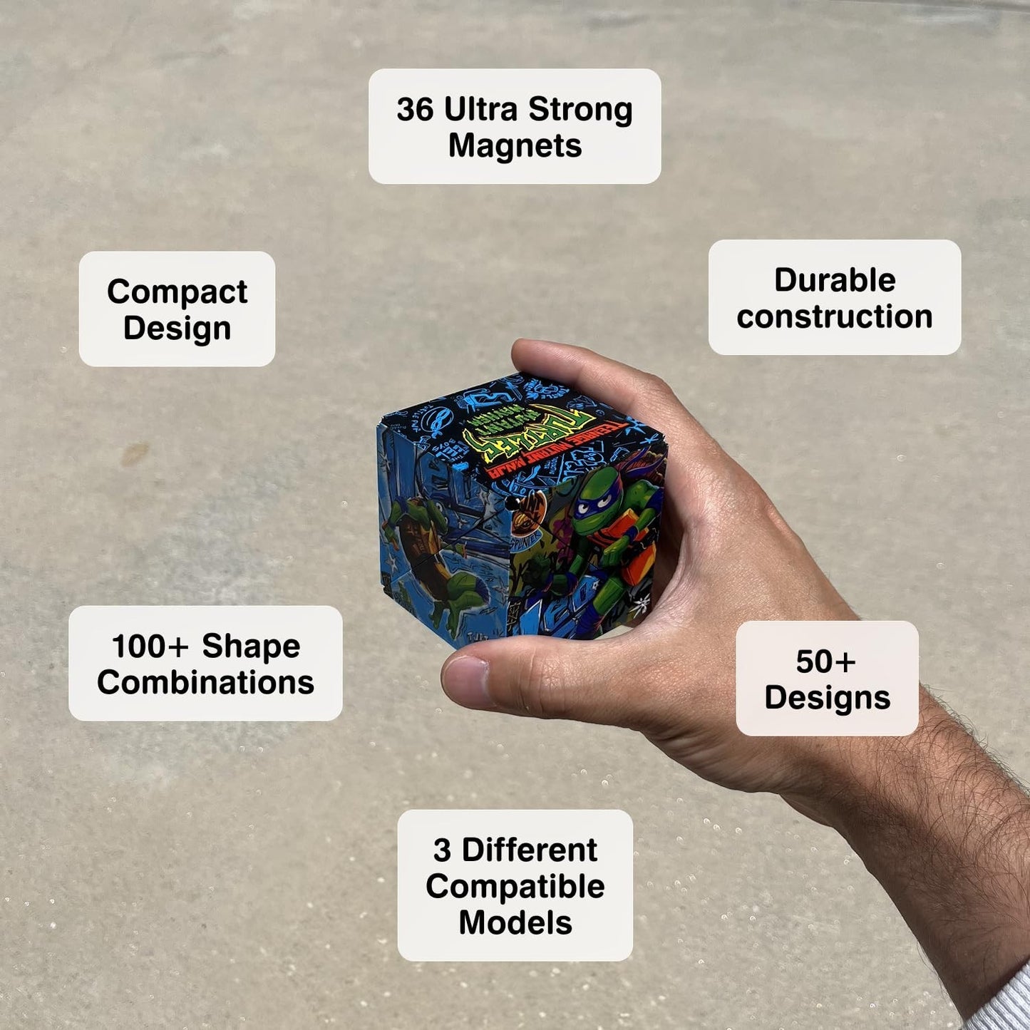 Magnetic Puzzle Cube   Sensory Fidget Toy for Stress Relief, Shape Shifting Fun,7