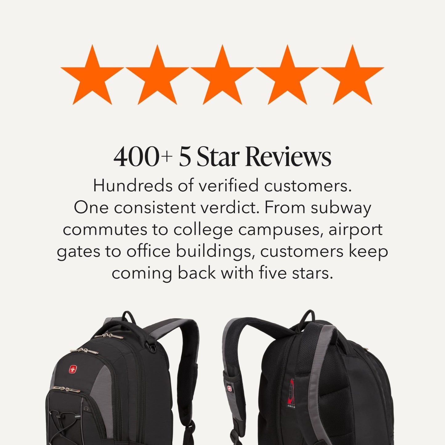Bungee Backpack 17 Inch, Black/Grey, Durable Travel Bag with Multiple Pockets4