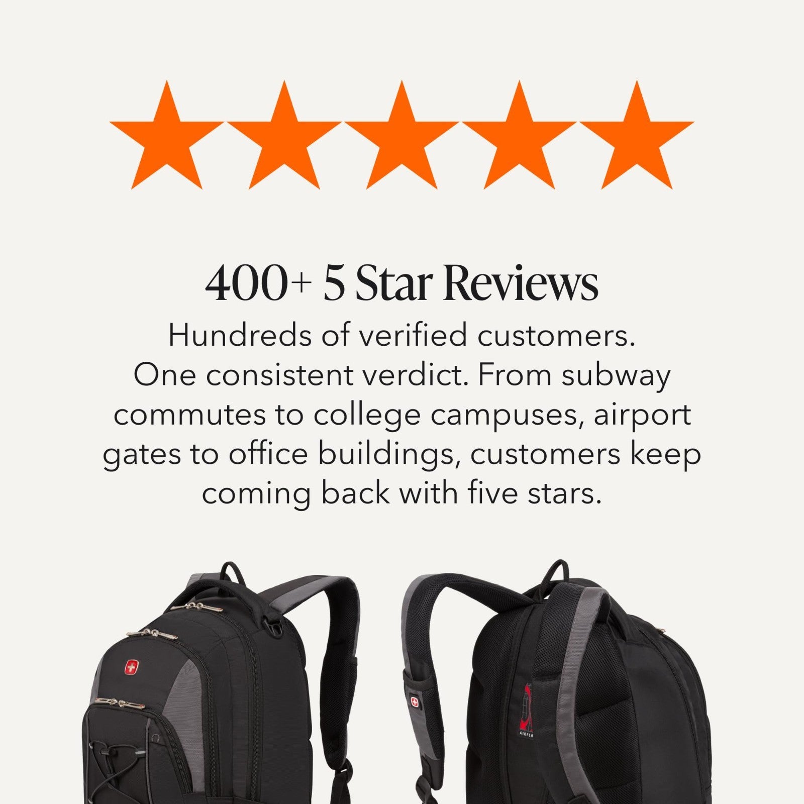 Bungee Backpack 17 Inch, Black/Grey, Durable Travel Bag with Multiple Pockets4