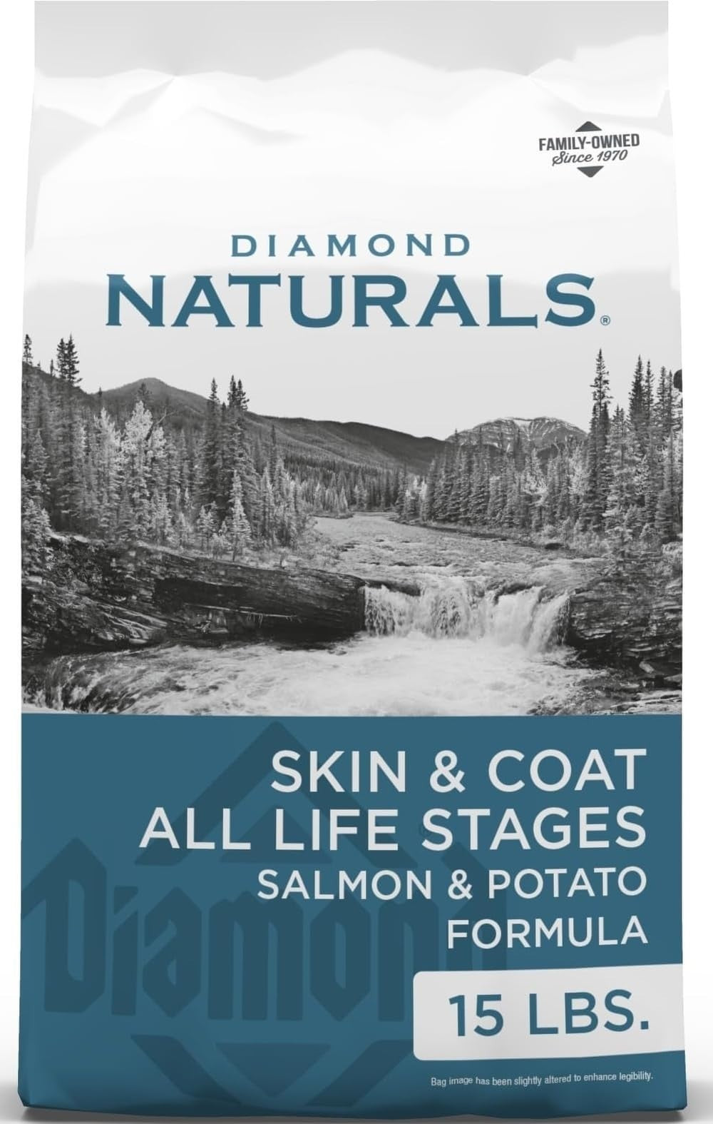 Premium Salmon Dry Dog Food for Puppies, Adults & Seniors   15lb Skin & Coat For1
