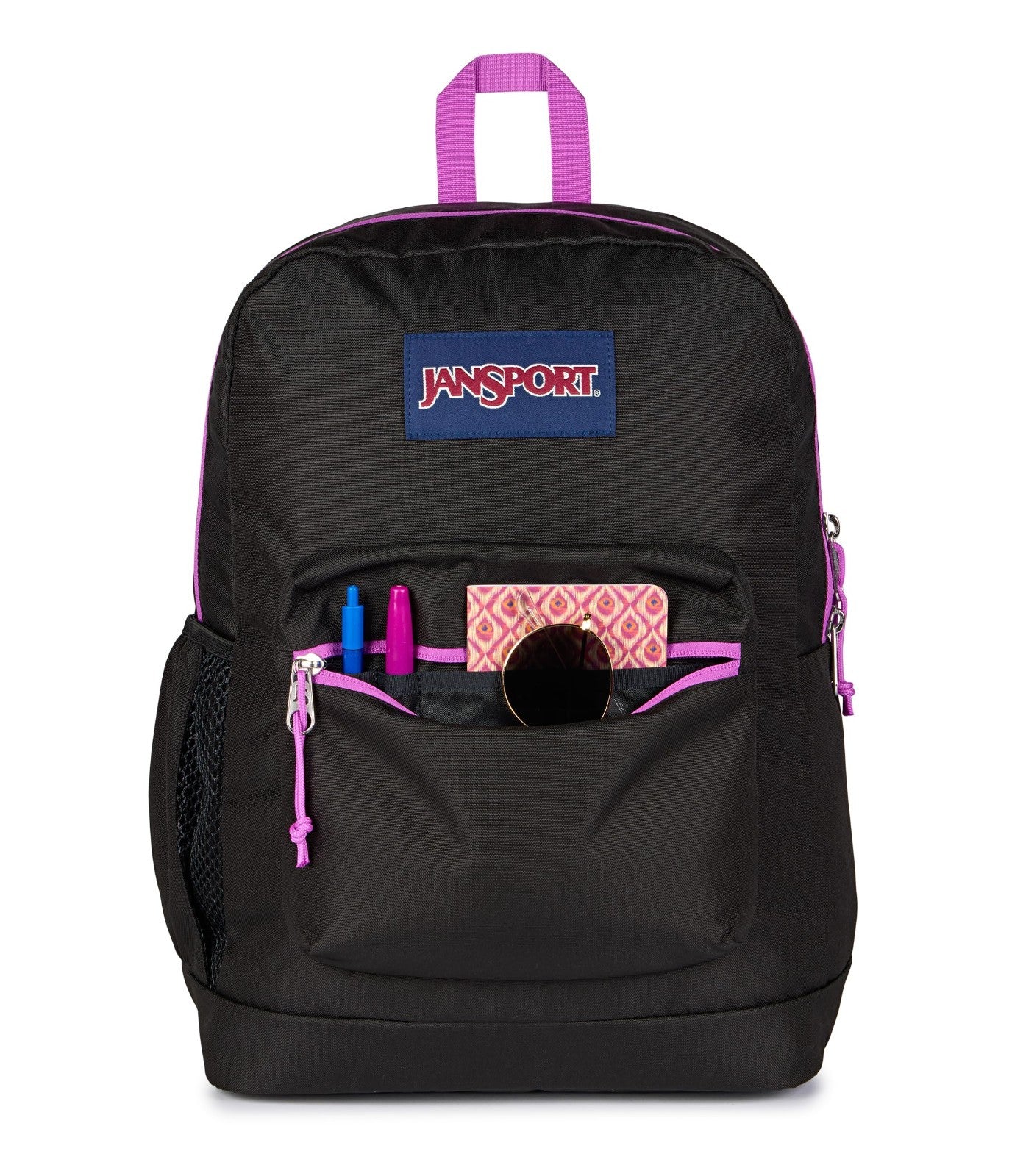 26L Cross Town Plus Backpack   Stylish Pop Art Pansies, Durable, Lightweight, Sc4