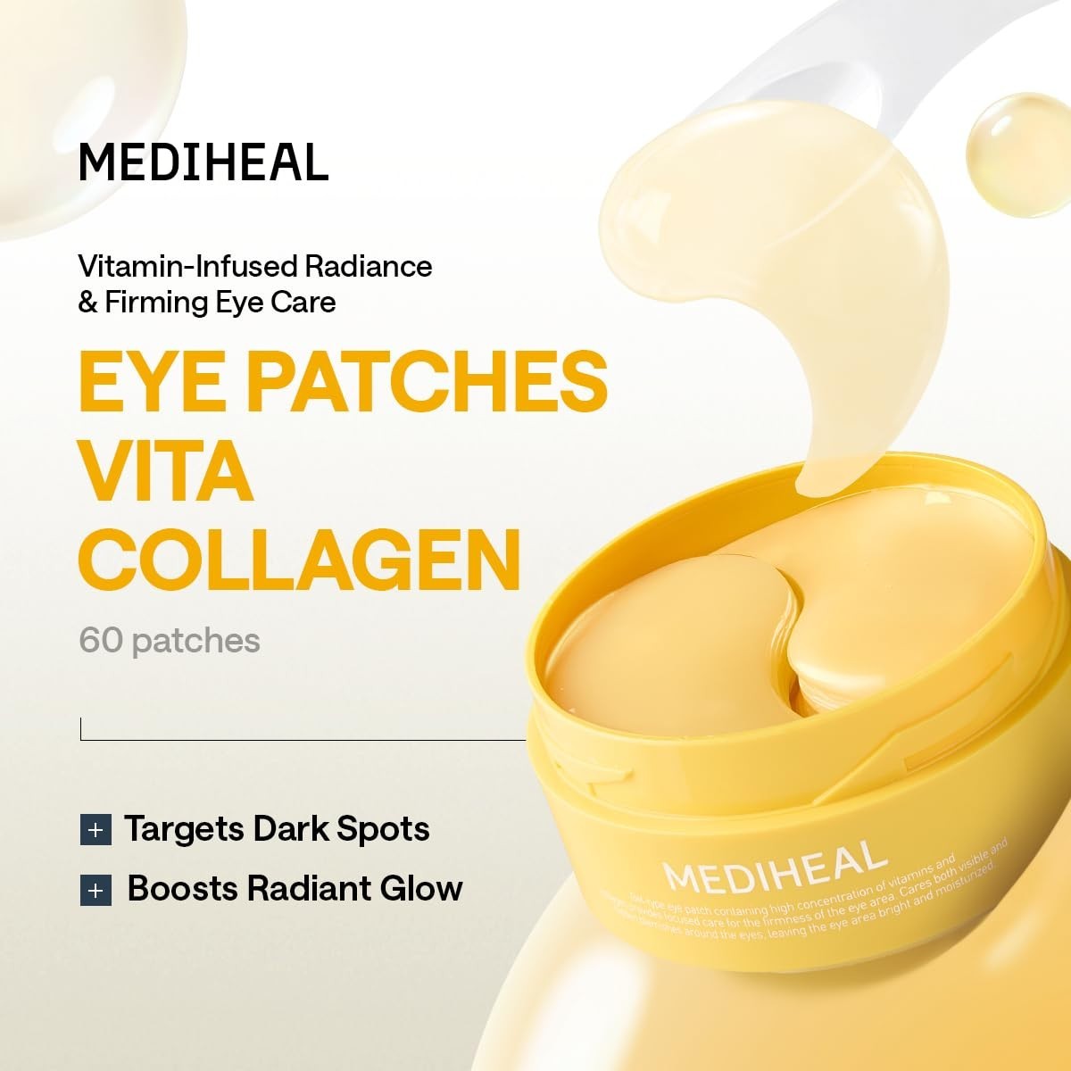 Vitamin & Collagen Under Eye Patches - 60 Count, Dark Spot & Fine Line Care, Kor2