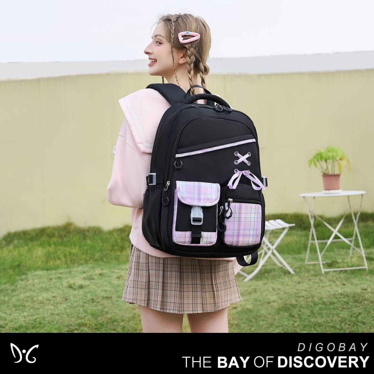 3PCS Girls School Backpack Set with Lunch Box & Pencil Pouch   Stylish & Durable2