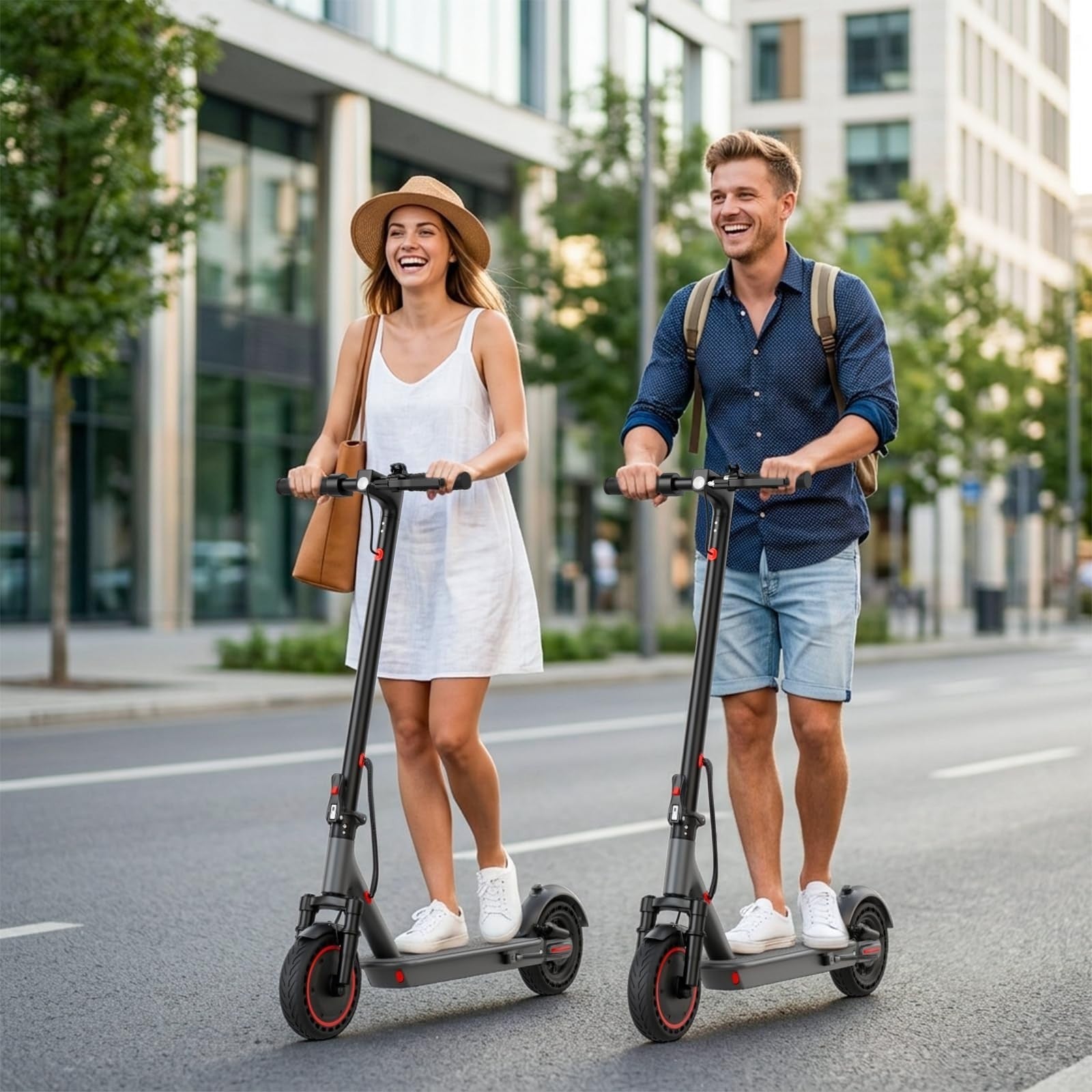 Electric Scooter 8.5''/10'' - 19/20MPH, 700/1000W Motor, 15/22 Miles Range, Port6
