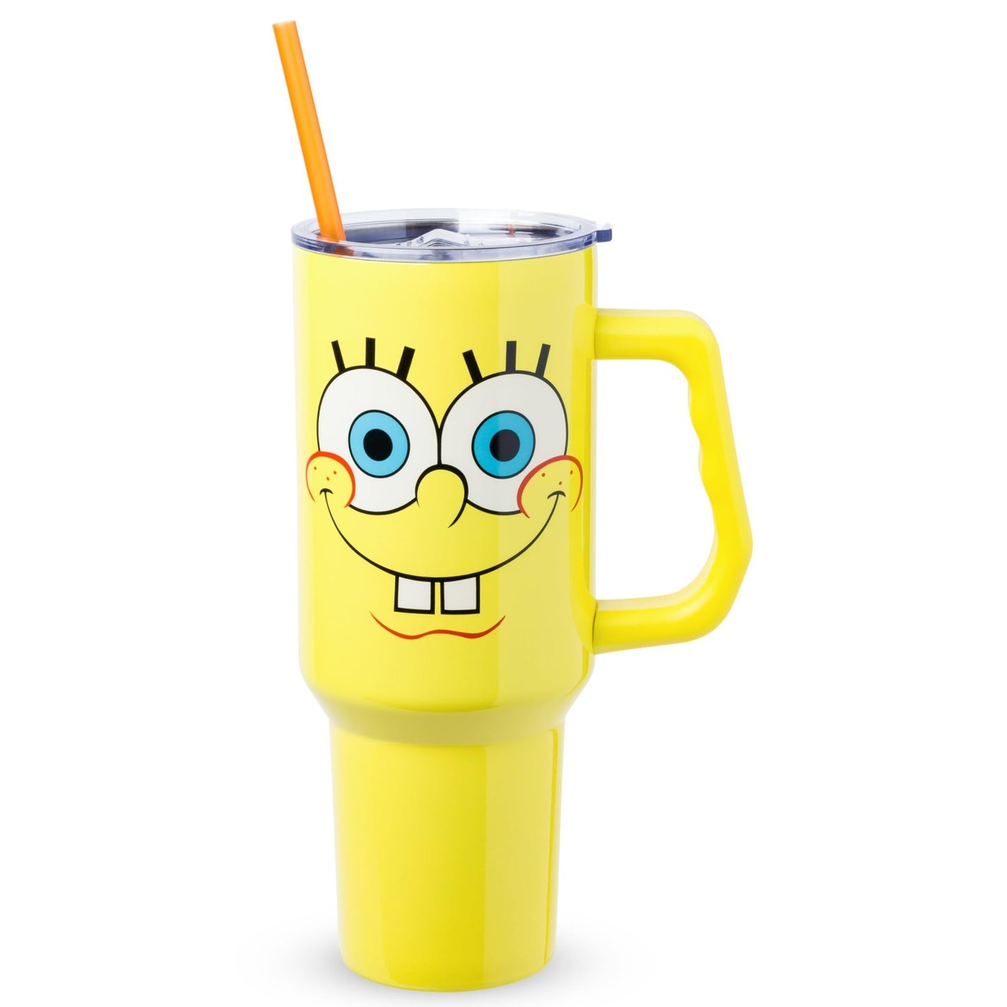 40oz Double Walled Stainless Steel Tumbler with Handle   Fits Standard Cup Holde1